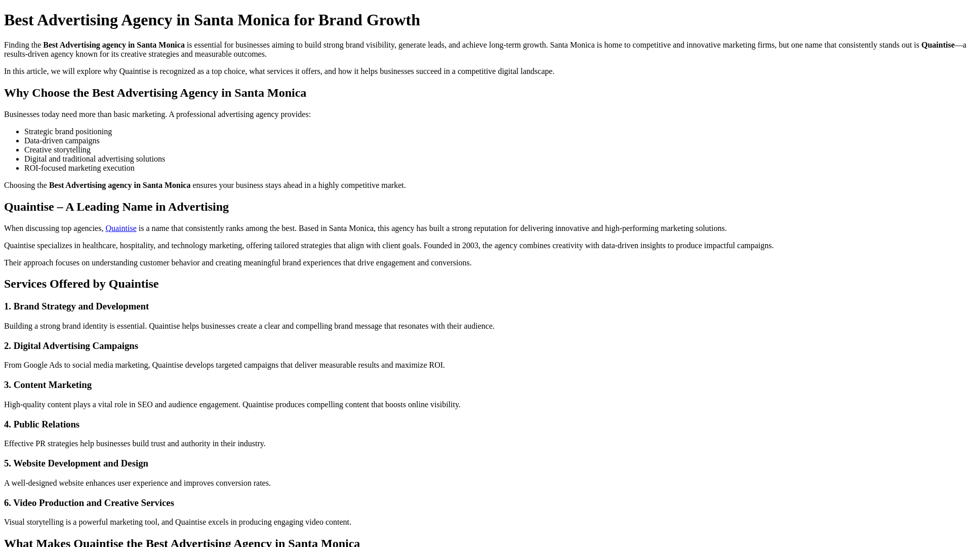 website screenshot of https://bestadvertisingagencysantamonica.pages.dev/