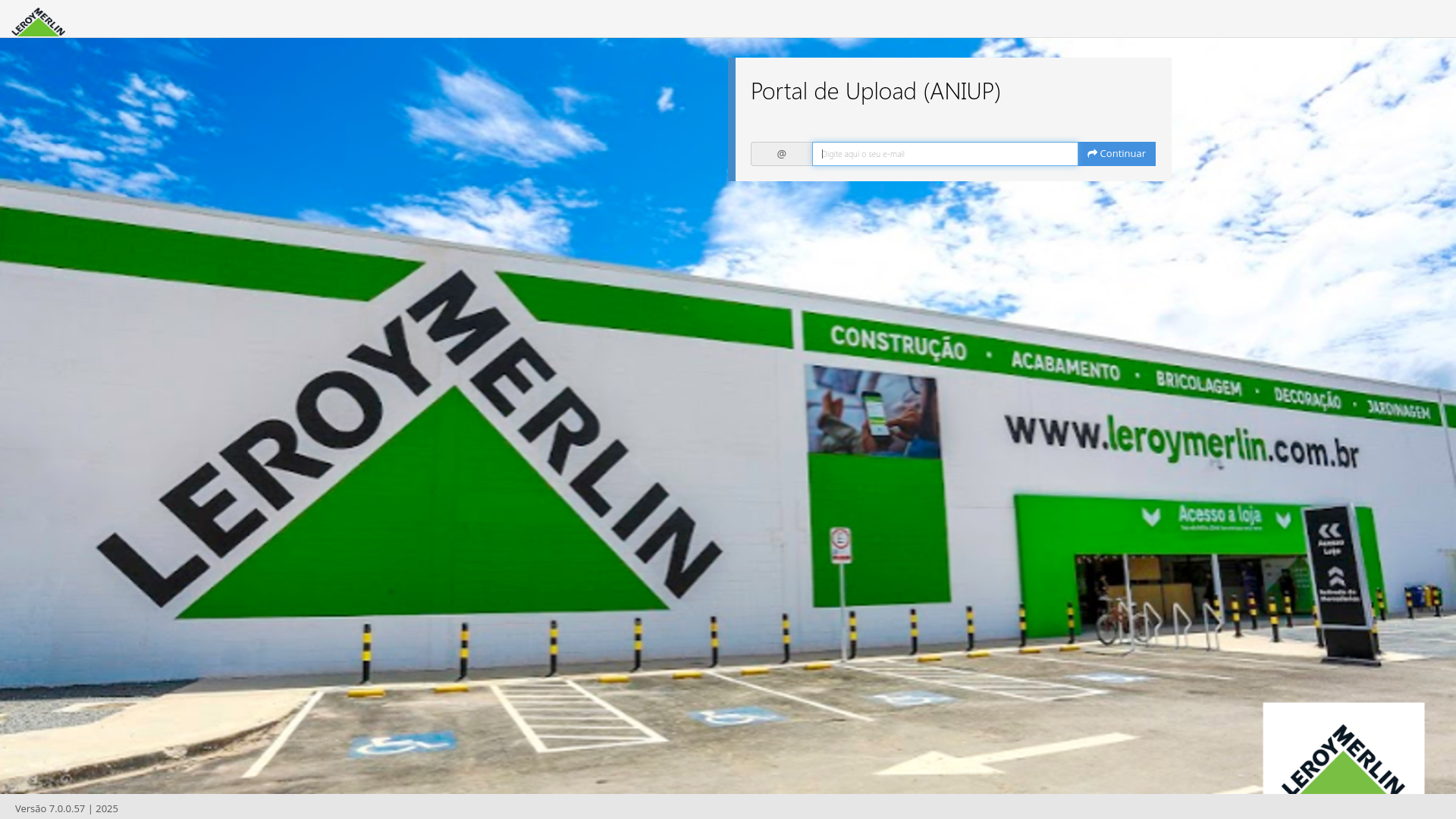 website screenshot of https://ani-up.midassolutions.com.br/leroymerlin/up/