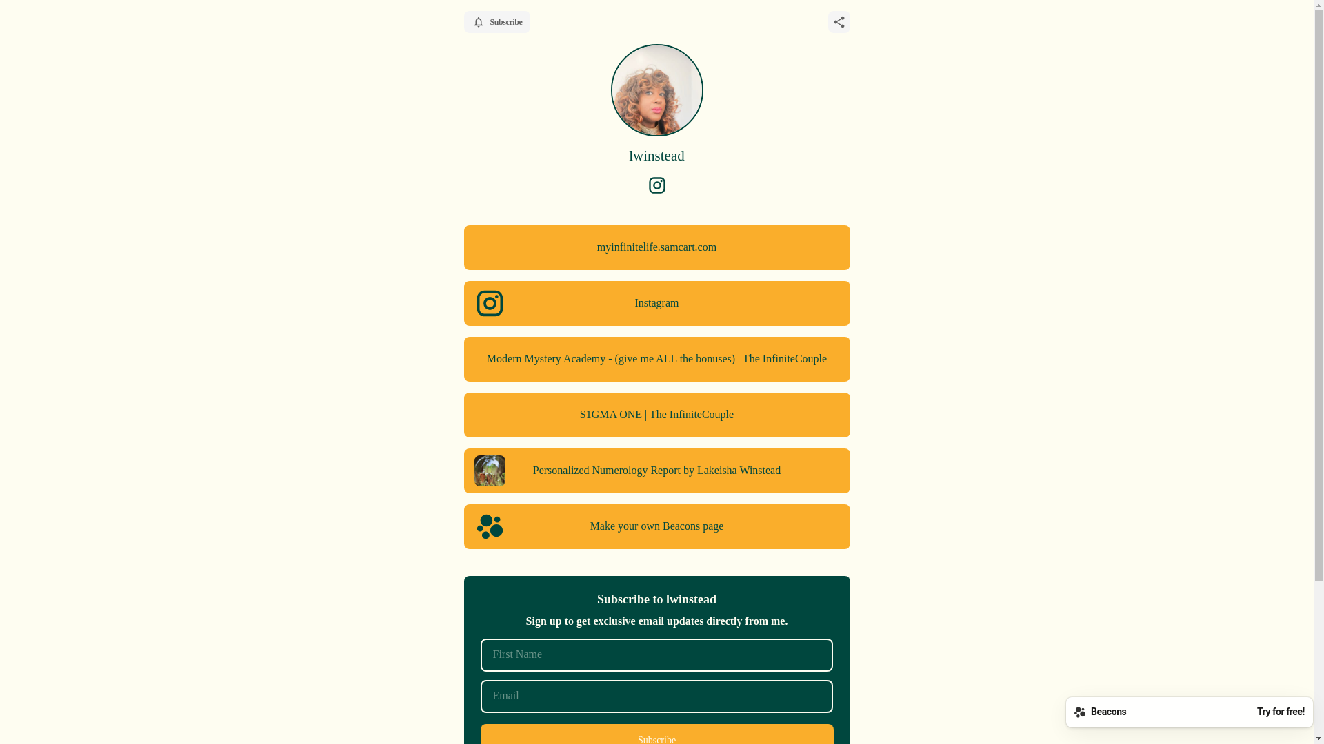 website screenshot of https://lwinstead.com/