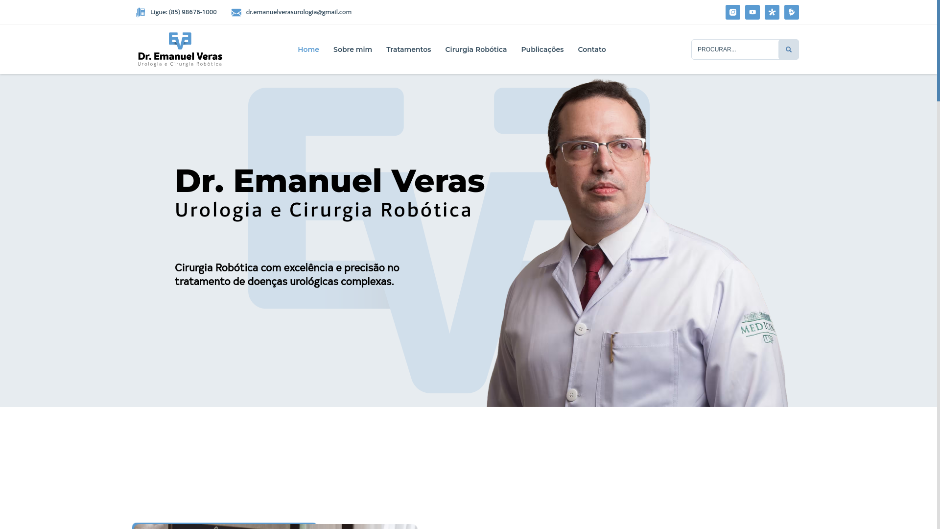 website screenshot of https://dremanuelveras.com.br/