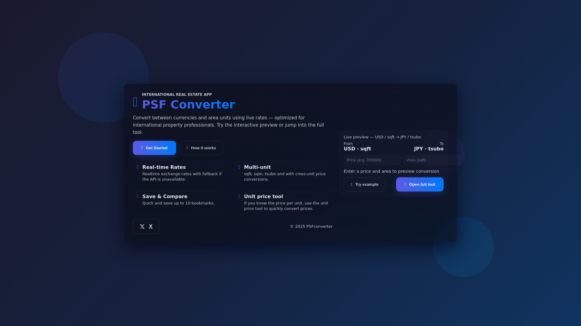 website screenshot of https://psfconverter.com/