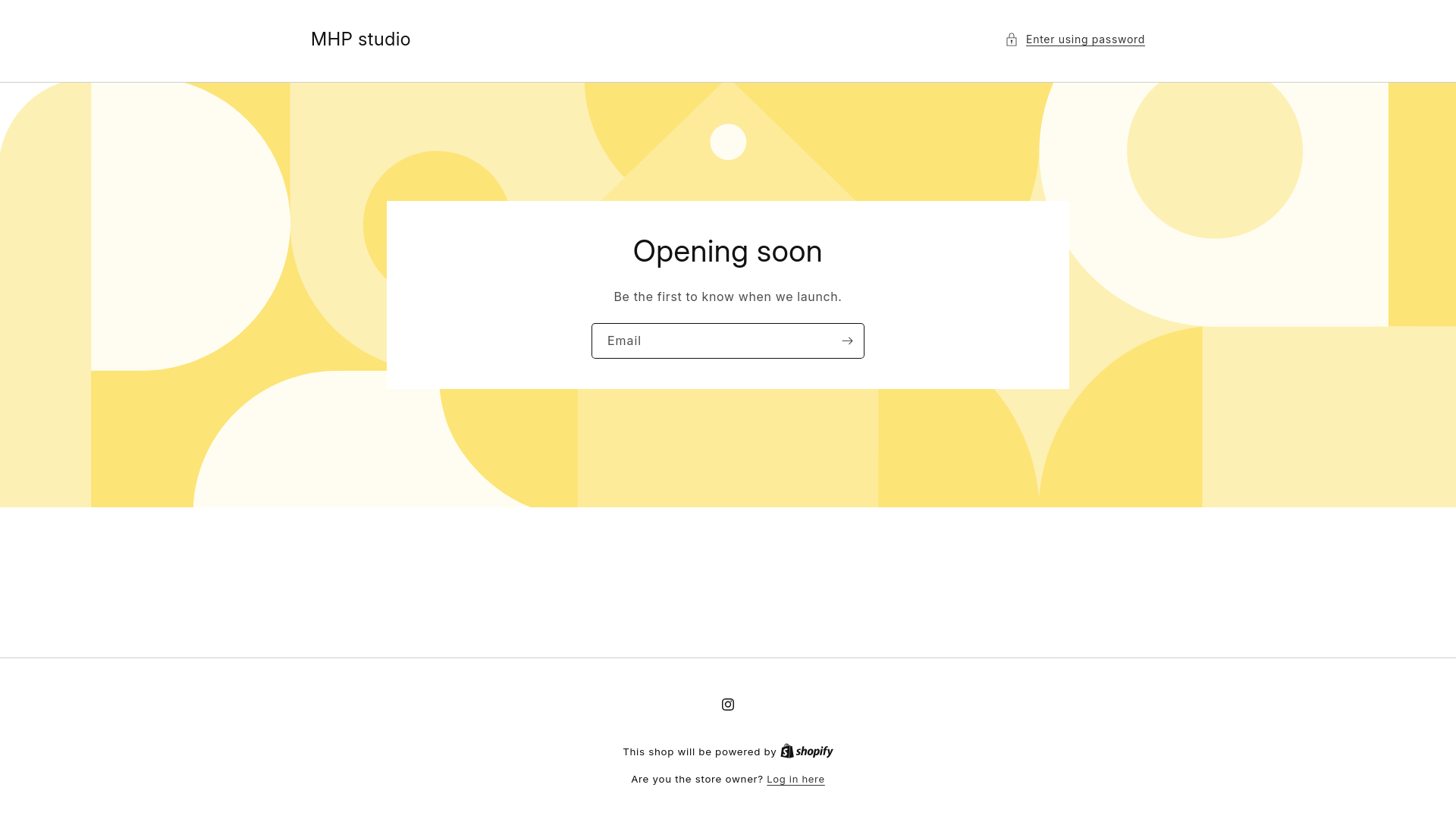 website screenshot of https://mhp-studio.store