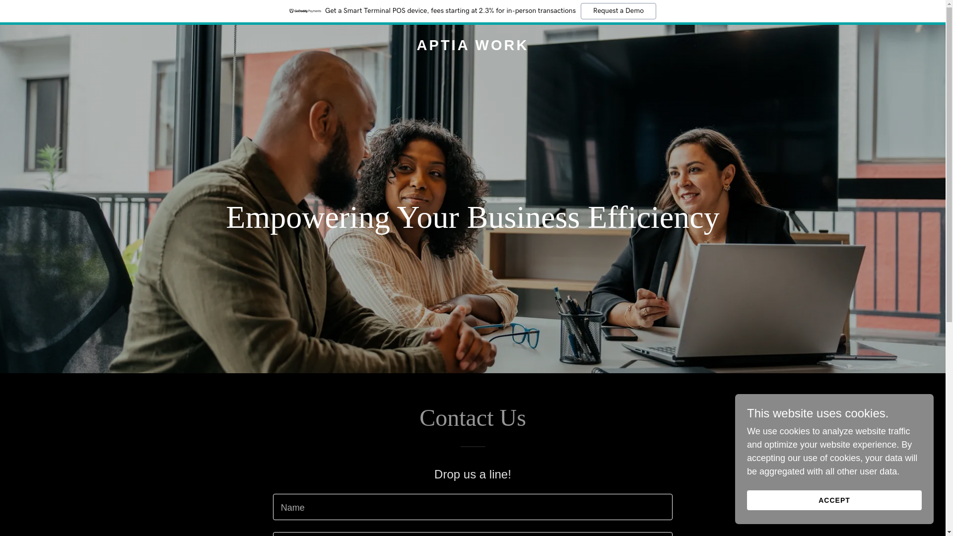 website screenshot of https://aptiawork.com/