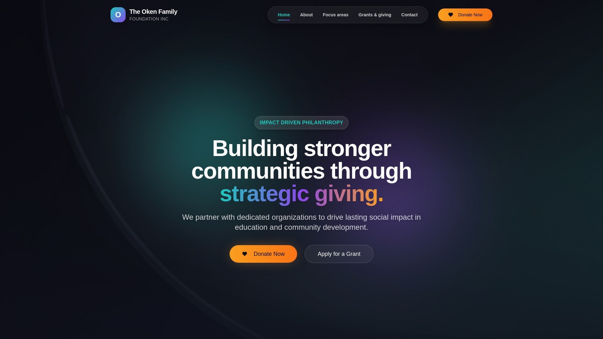 website screenshot of https://okenfoundation.org/