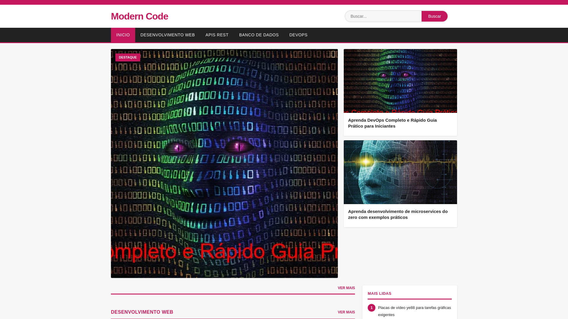 website screenshot of https://programacaomoderna1.com/