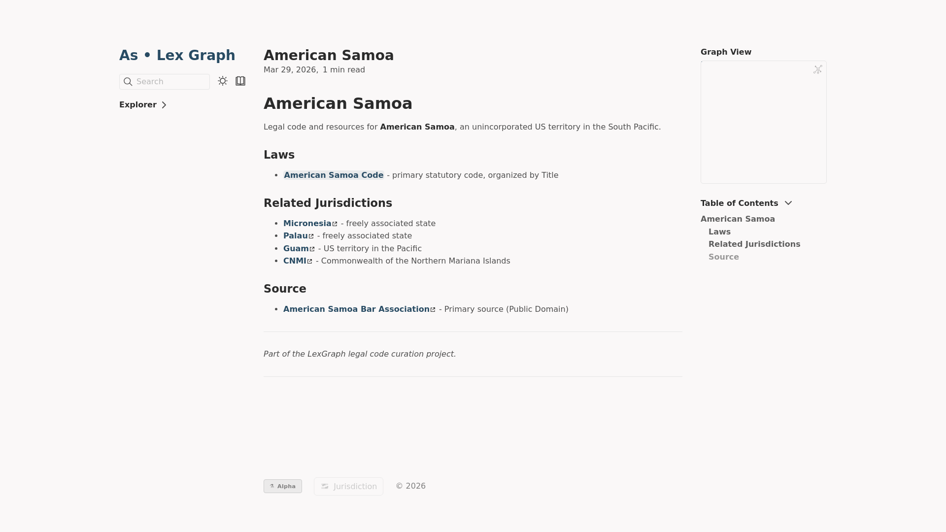 website screenshot of https://americansamoalexgraph.pages.dev/