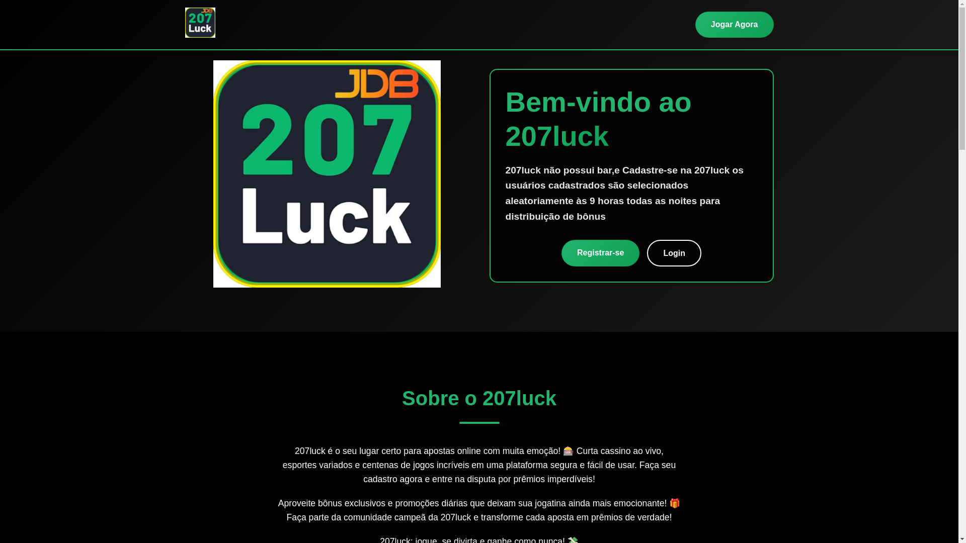 website screenshot of https://207luck.win/