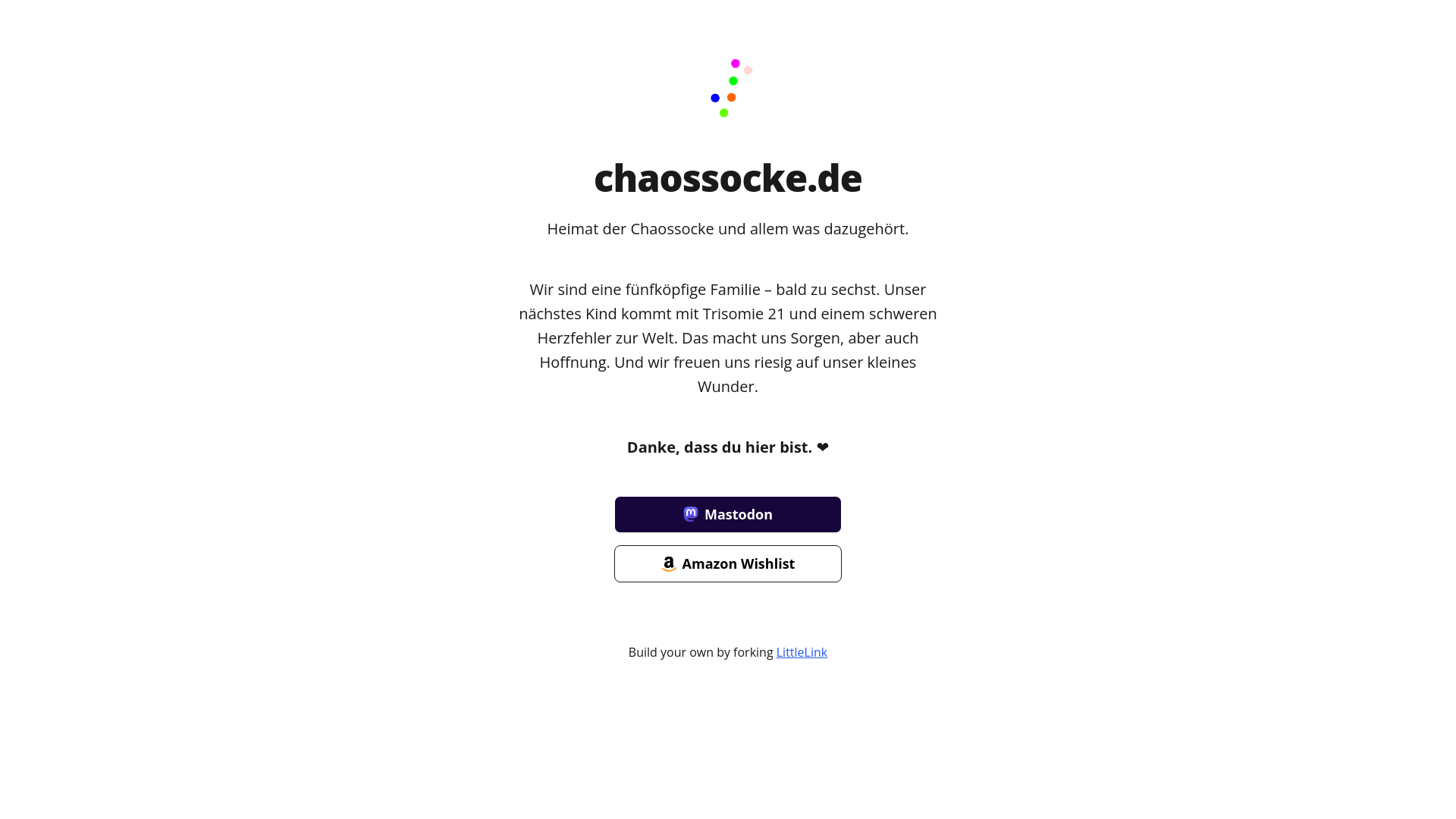 website screenshot of https://chaossocke.de/