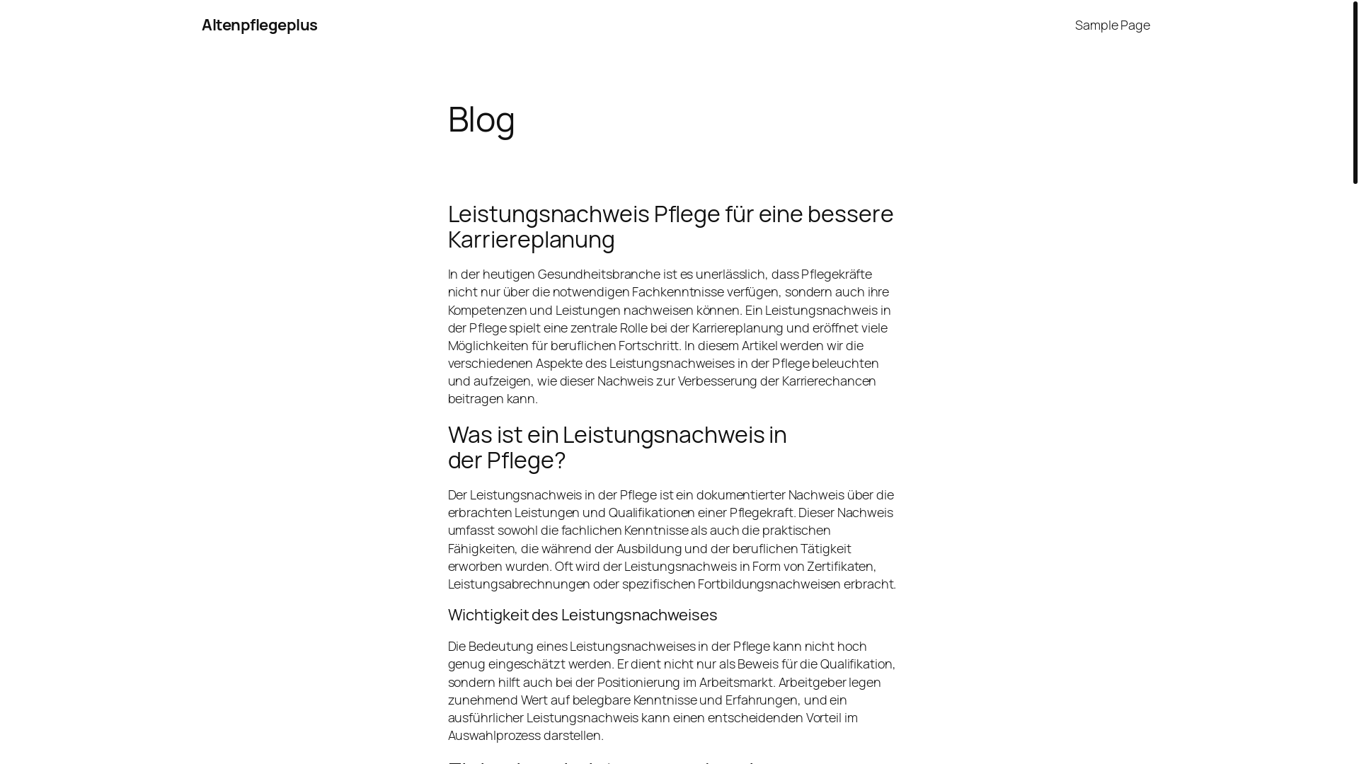 website screenshot of https://altenpflegeplus.de/