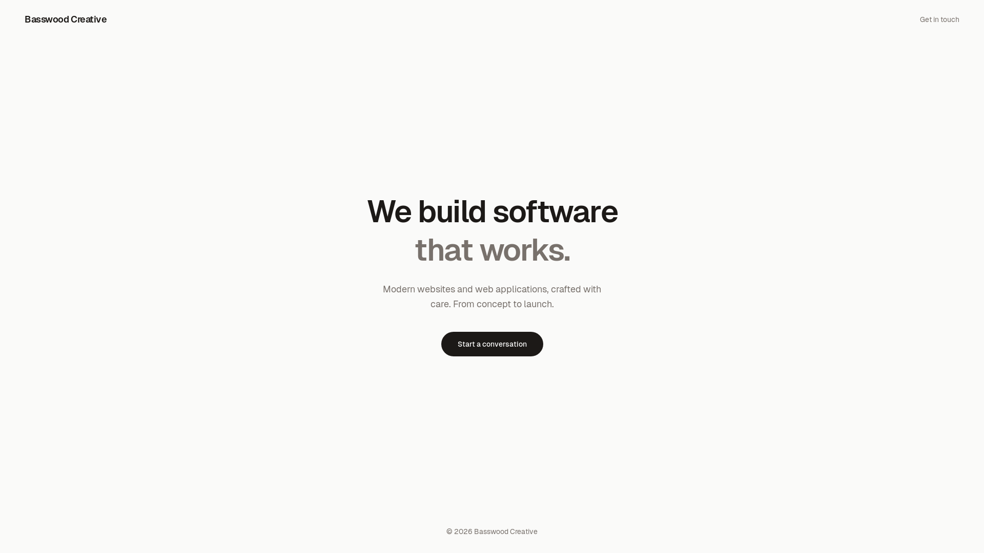 website screenshot of https://basswoodcreative.pages.dev/