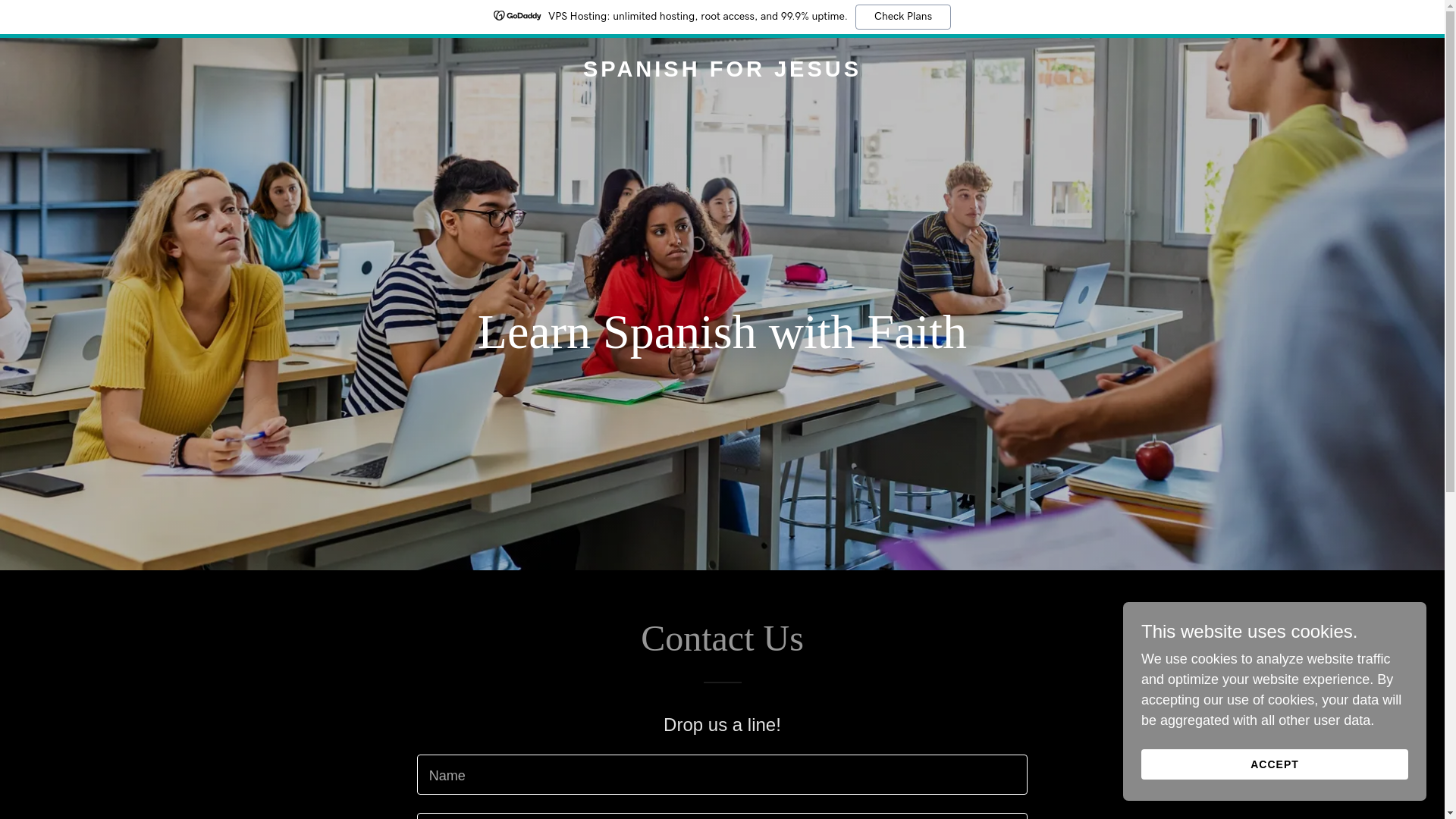 website screenshot of https://spanishforjesus.com/