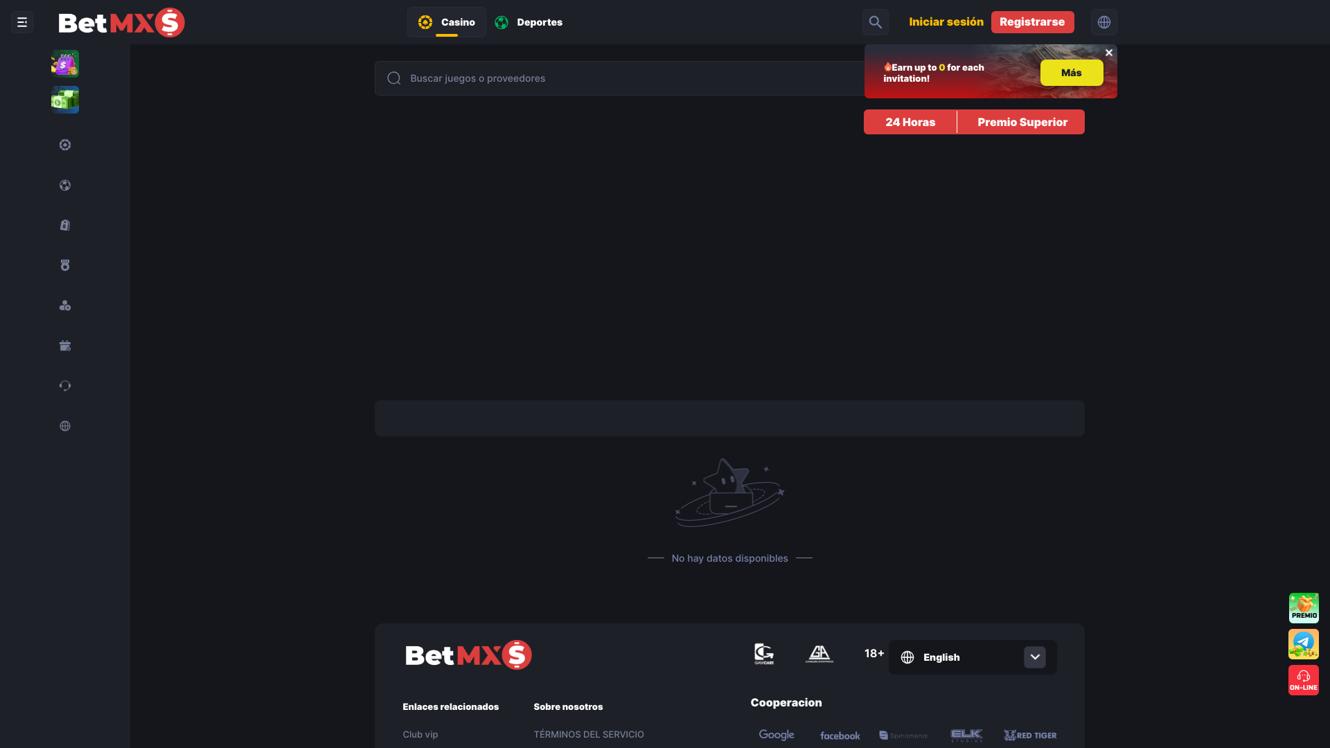 website screenshot of https://mexgana2.com/