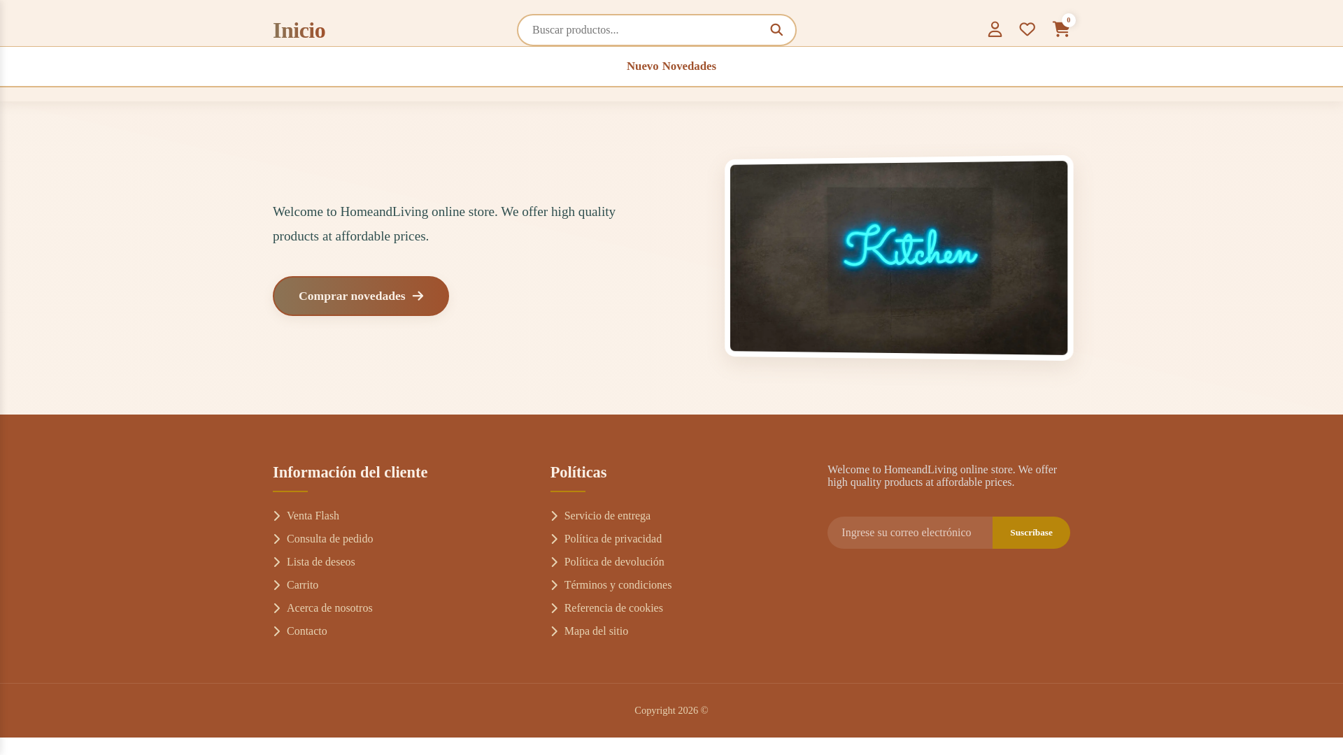 website screenshot of https://homcommunitycorner.shop/