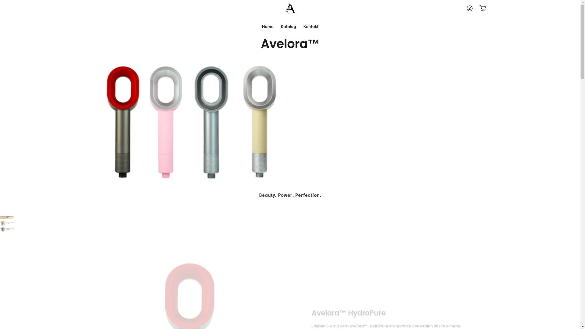 website screenshot of https://avelora.at/