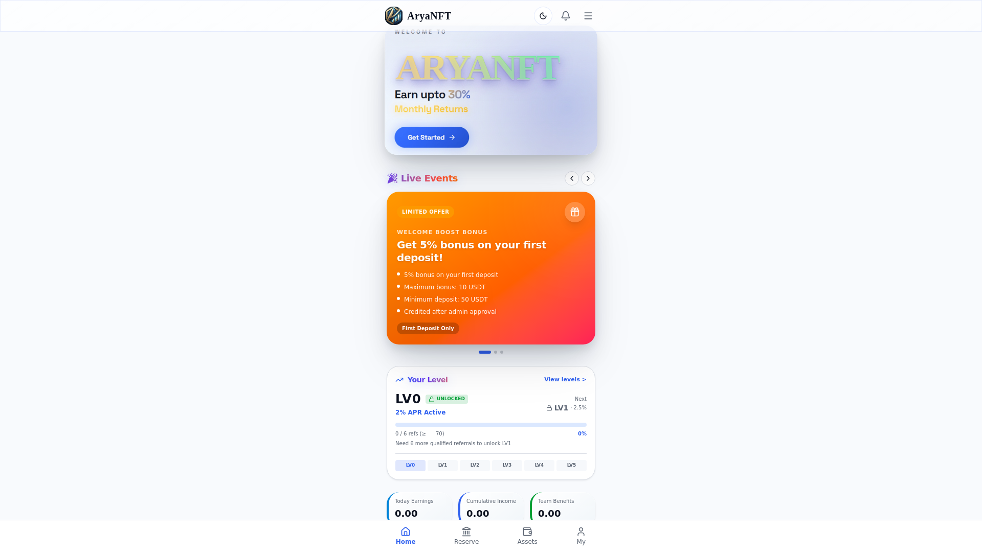 website screenshot of https://aryanft.site/