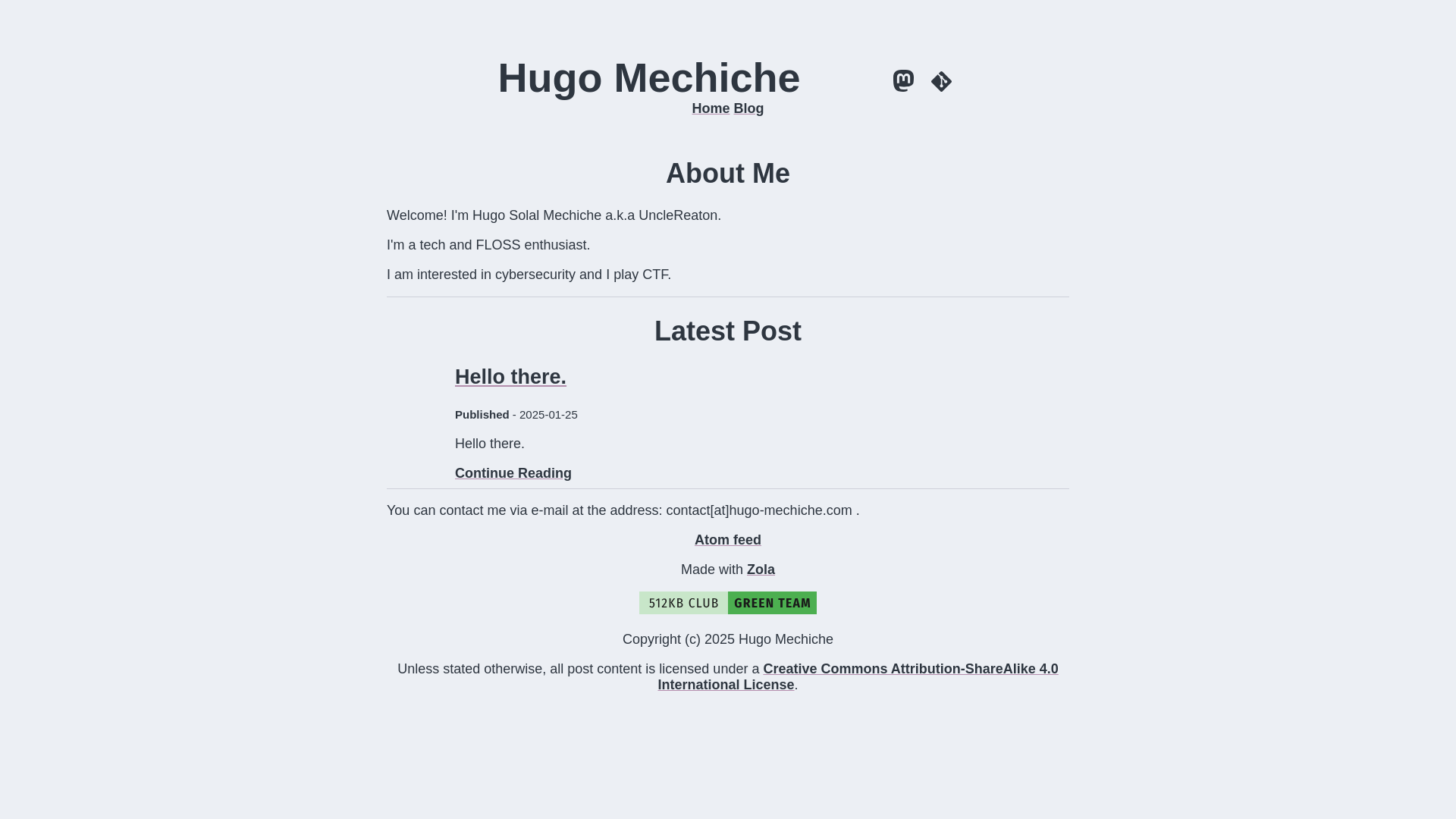 website screenshot of https://hugo-mechiche.com/