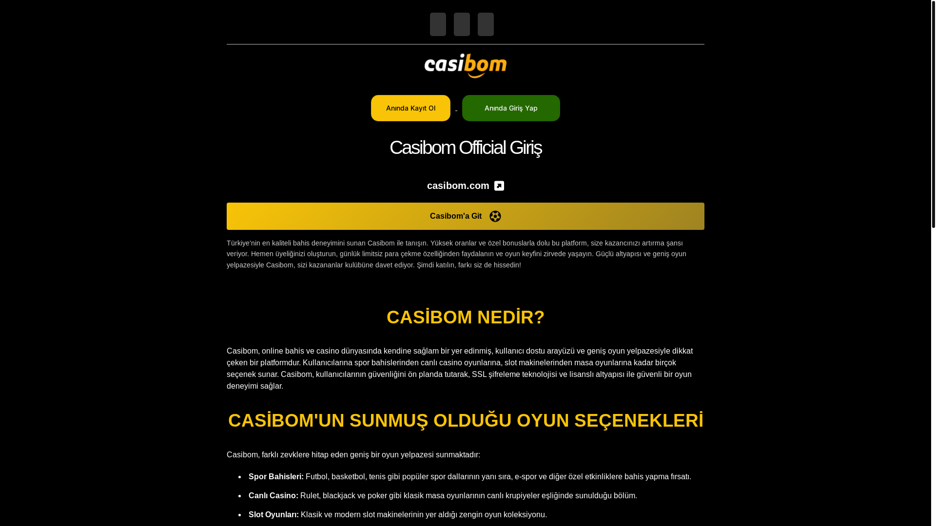 website screenshot of https://casibomorginals.click/
