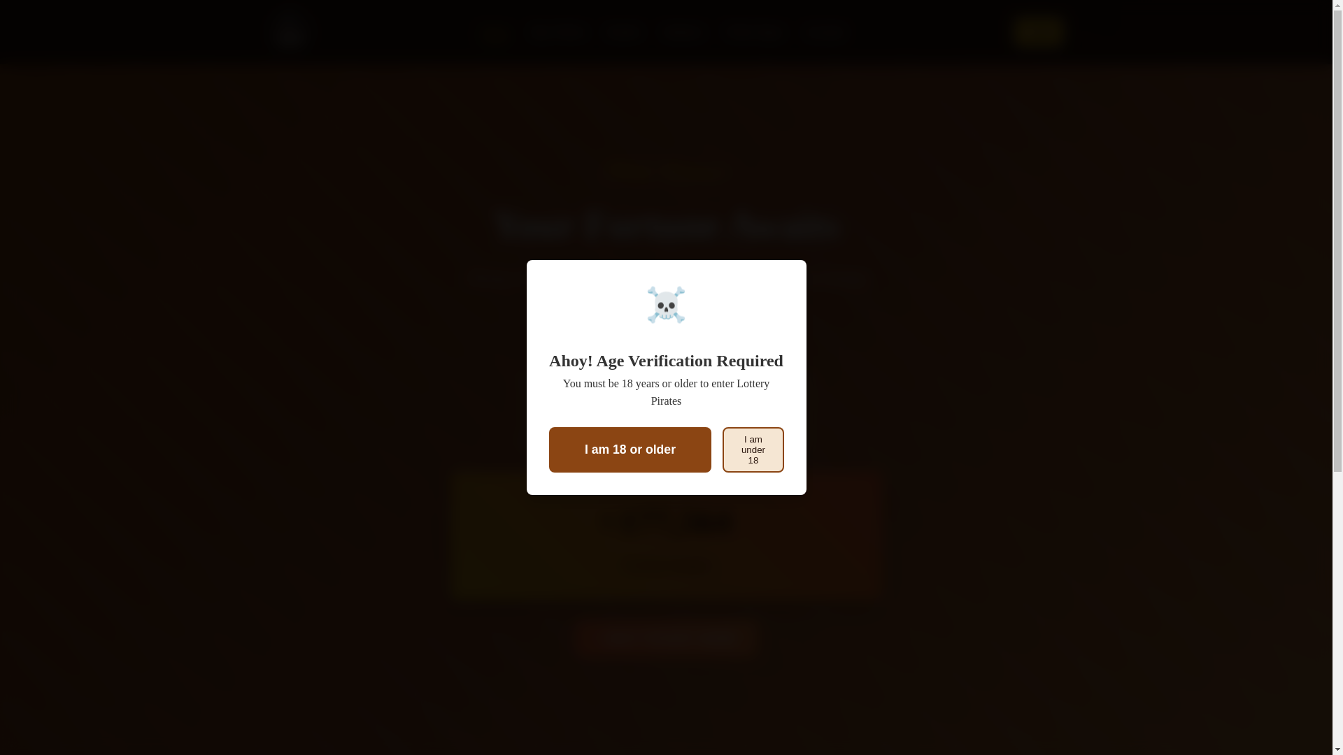 website screenshot of https://lotterypirates.net/