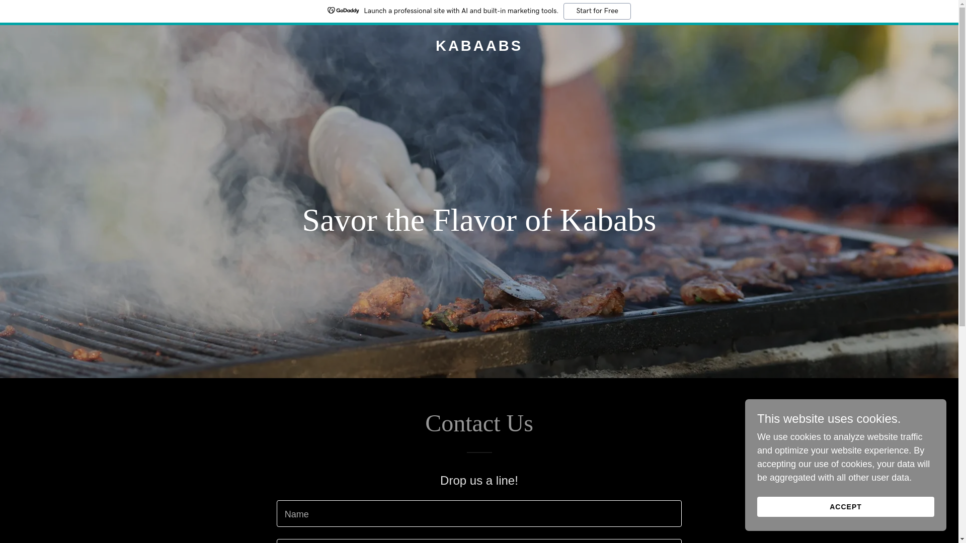 website screenshot of https://kabaabs.com/