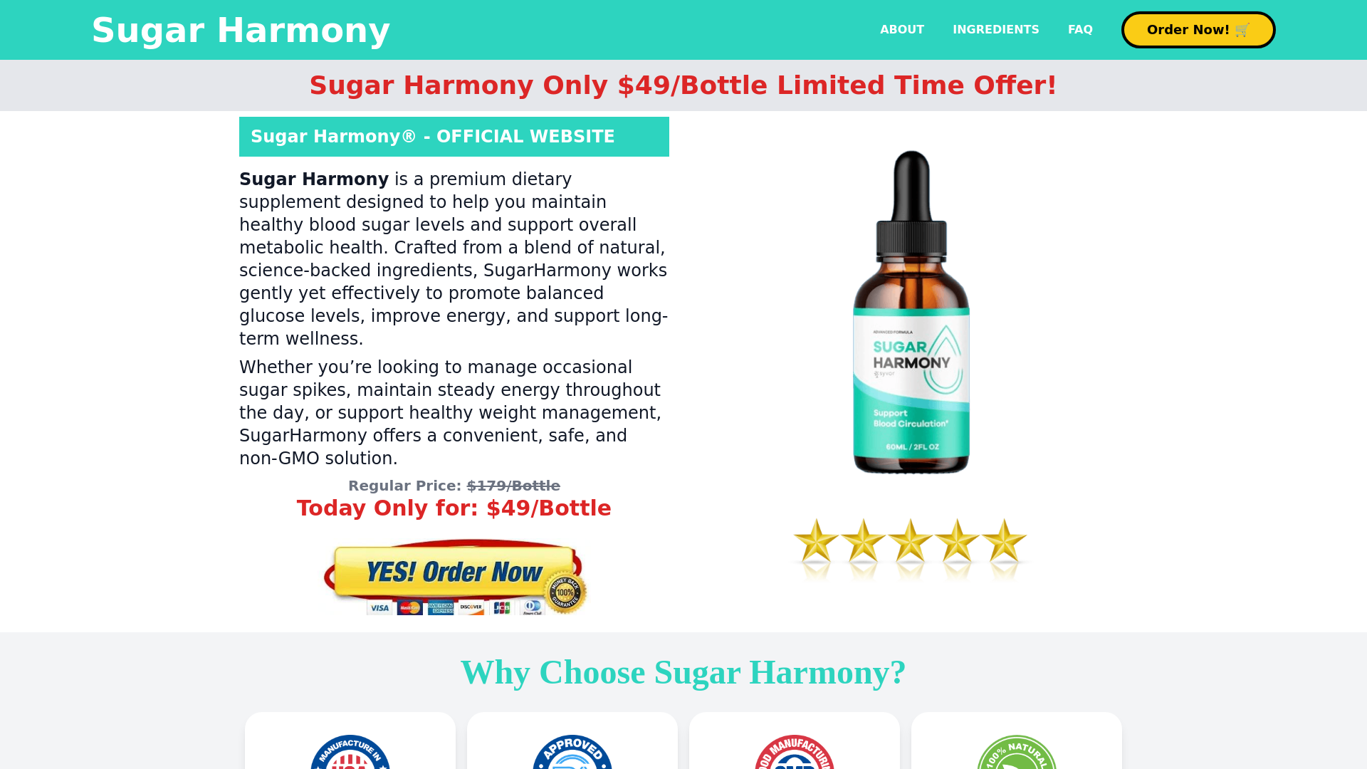 website screenshot of https://sugarharmony.one/