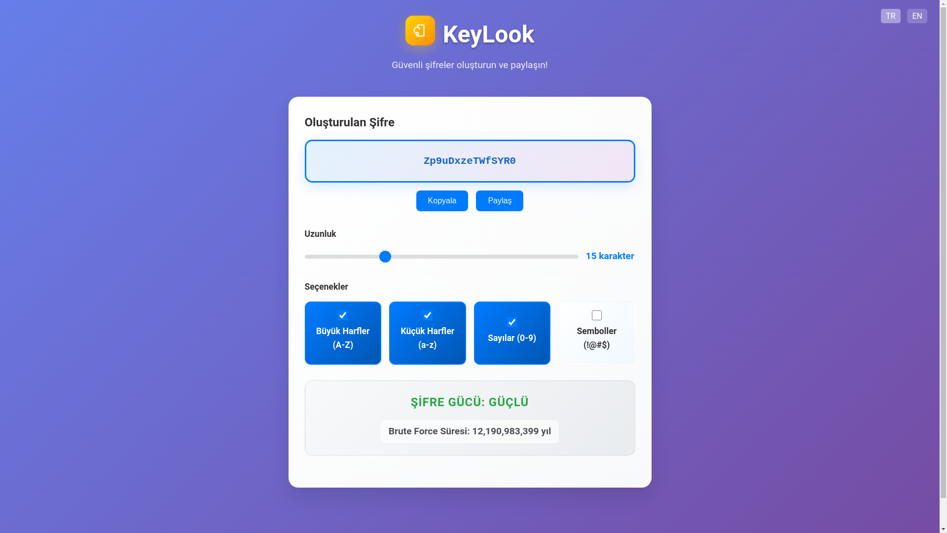 website screenshot of https://keylook.tr/