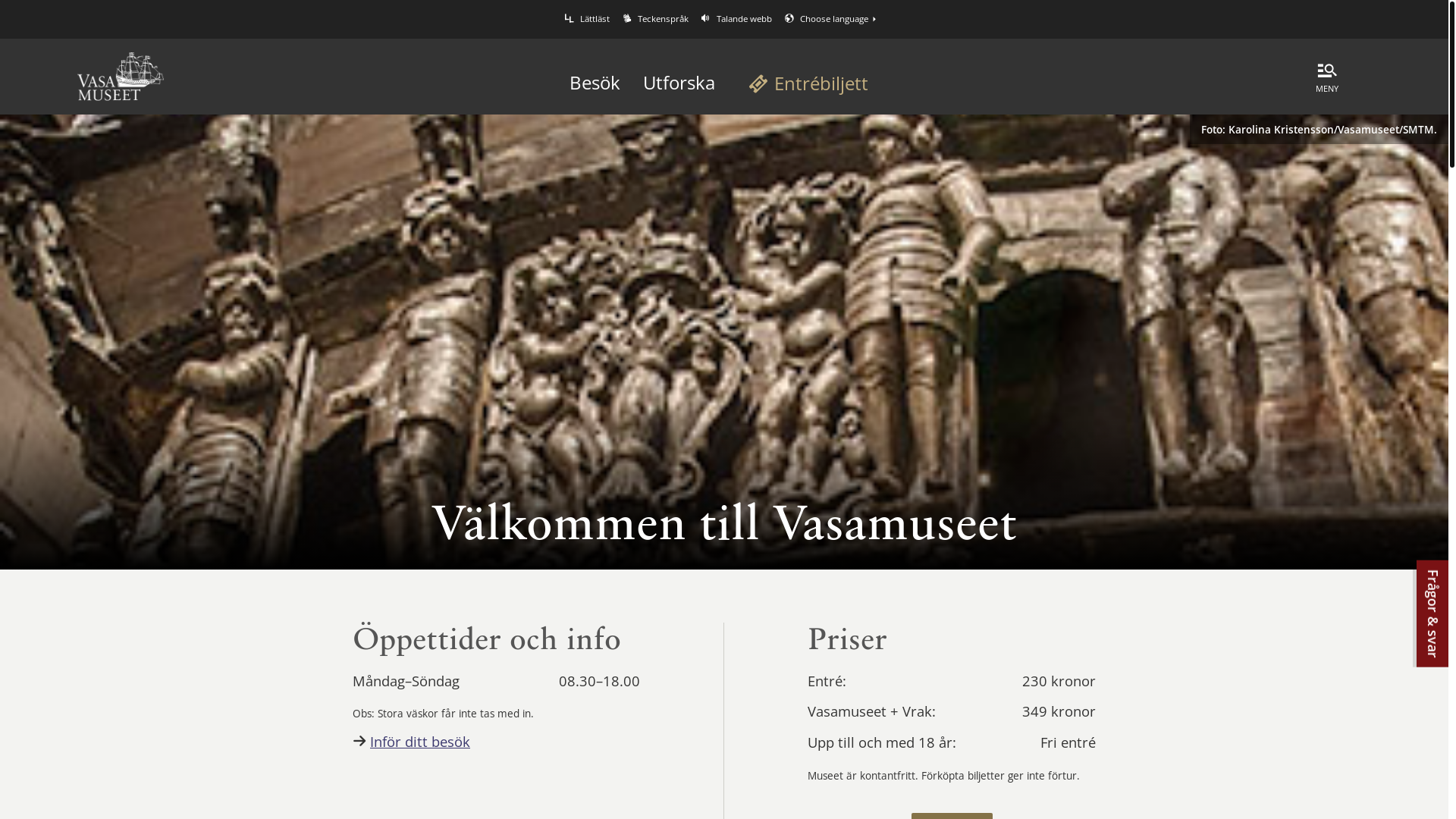 website screenshot of https://vasamuseum.shop/