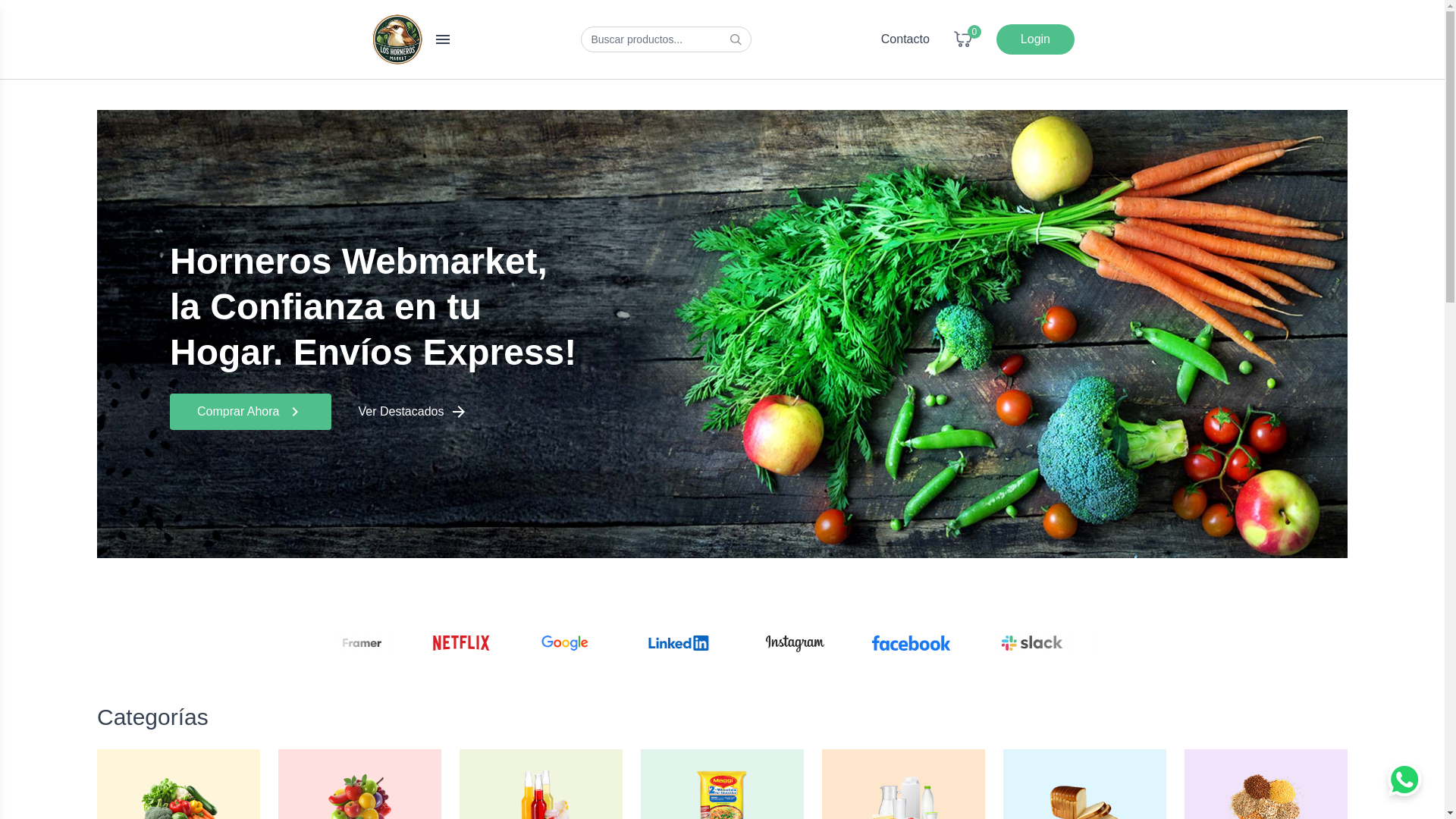 website screenshot of https://horneroswebmarket.com.uy/