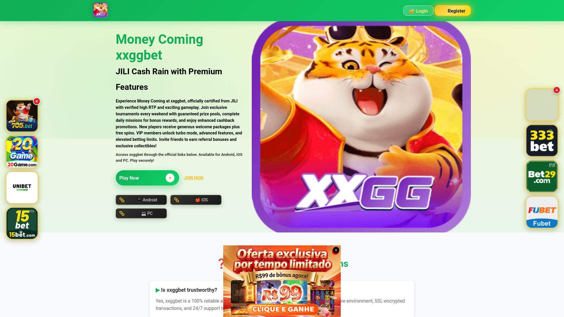 website screenshot of https://xxggbet0.com