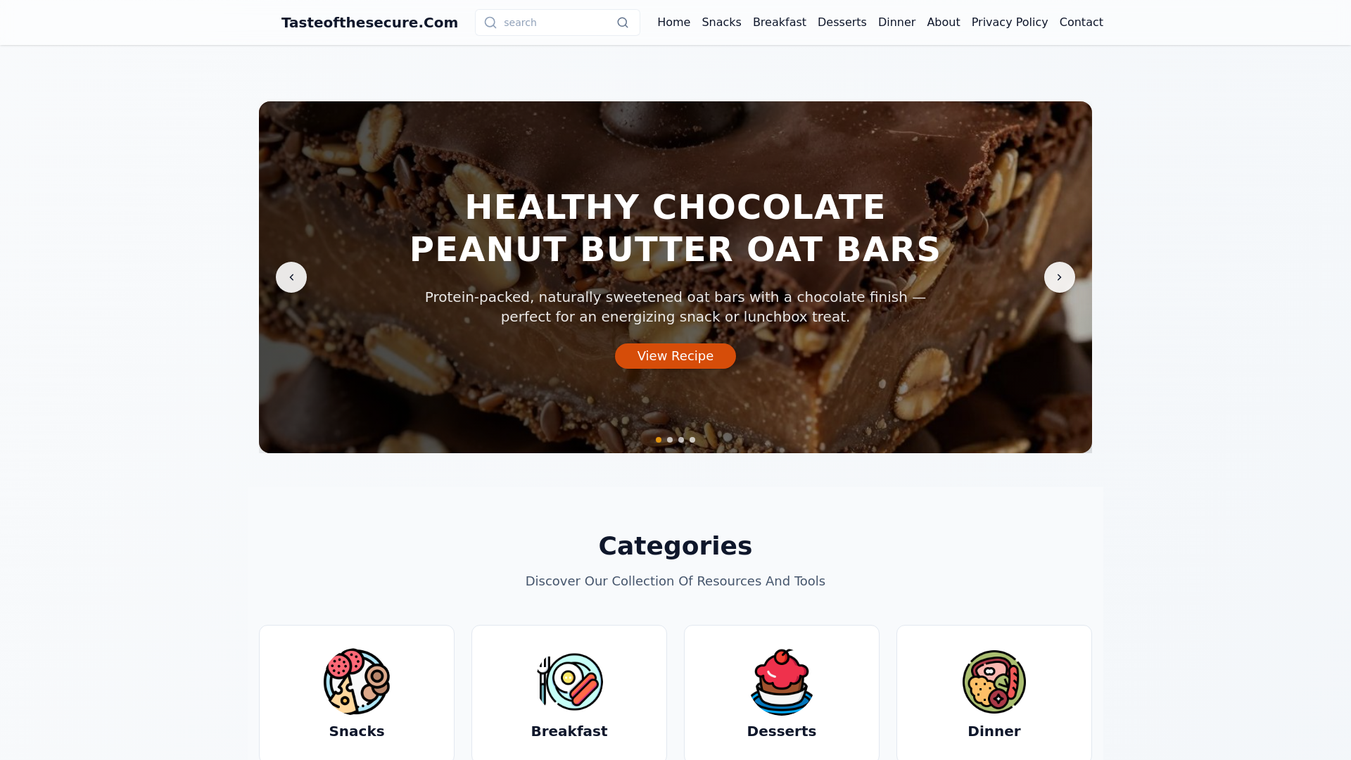 website screenshot of https://tasteofthesecure.com/