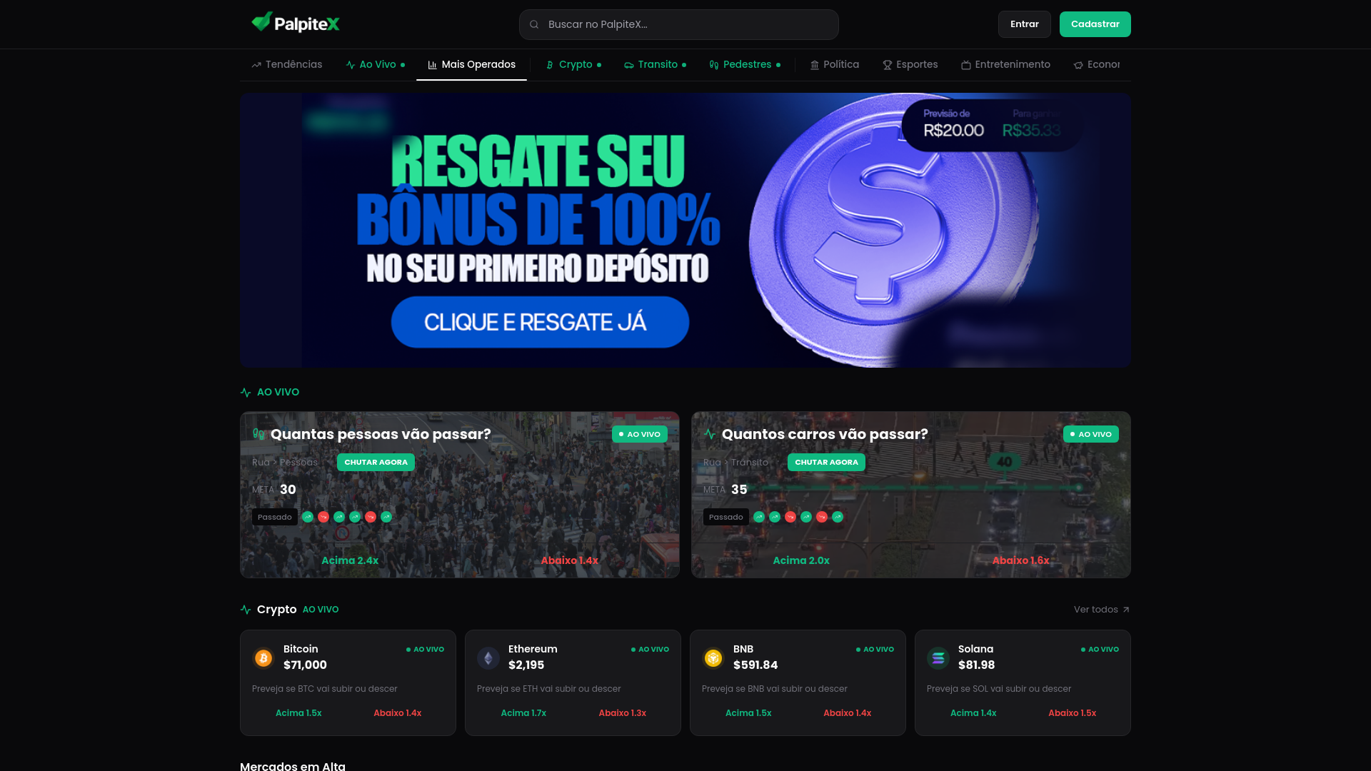 website screenshot of https://palpiteex.online/