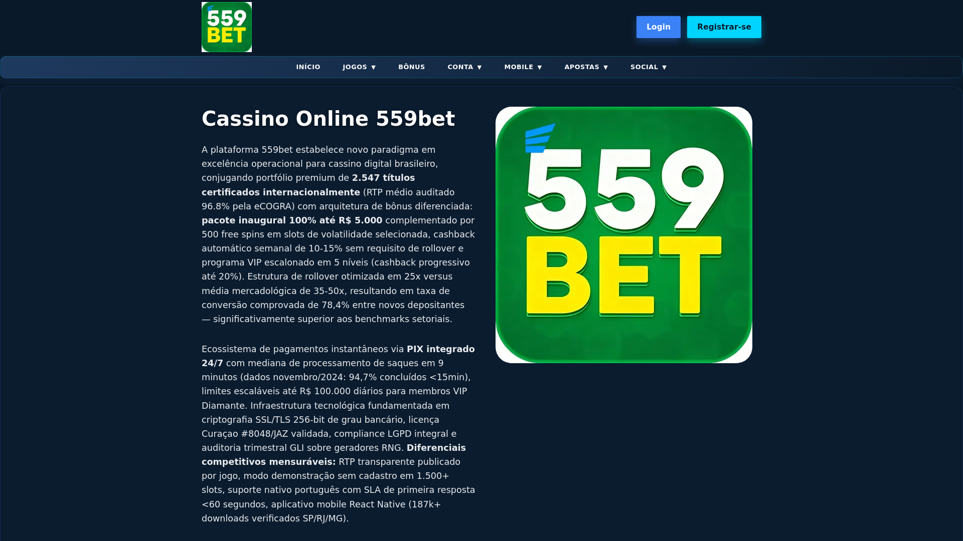 website screenshot of https://559beta5.com