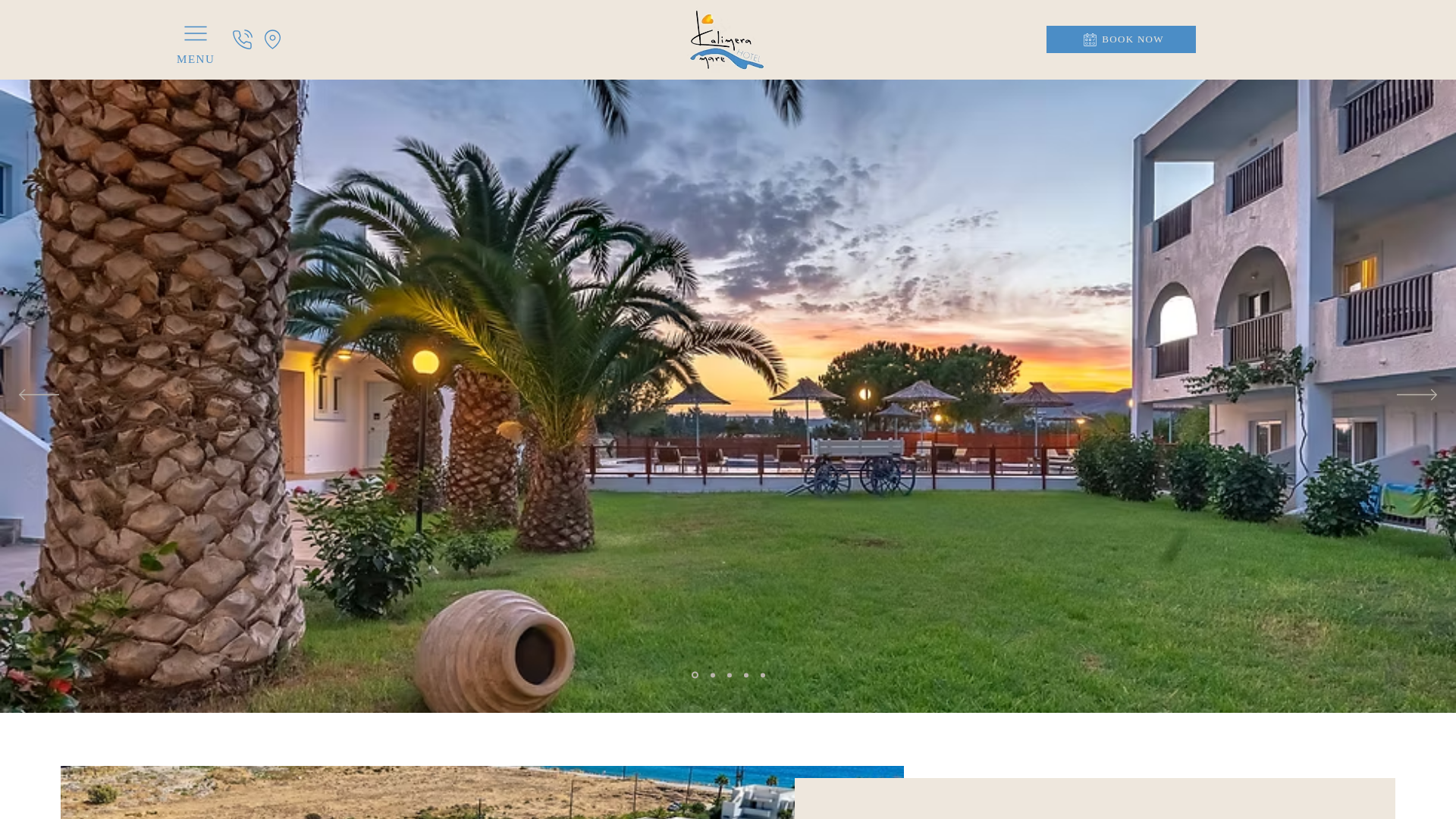 website screenshot of https://kalimeramare.com/