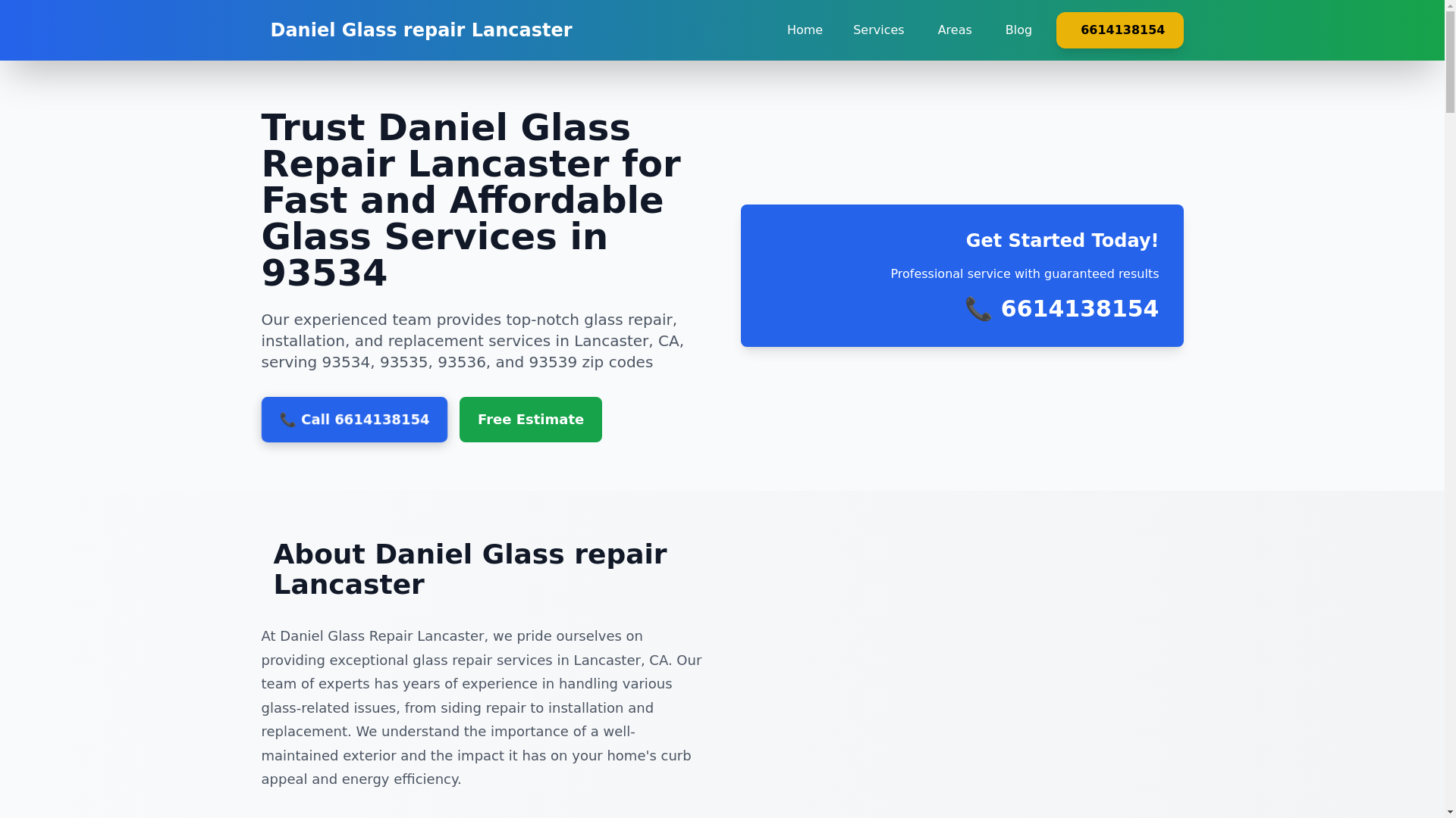 website screenshot of https://danielglassrepairlancaster.pages.dev/