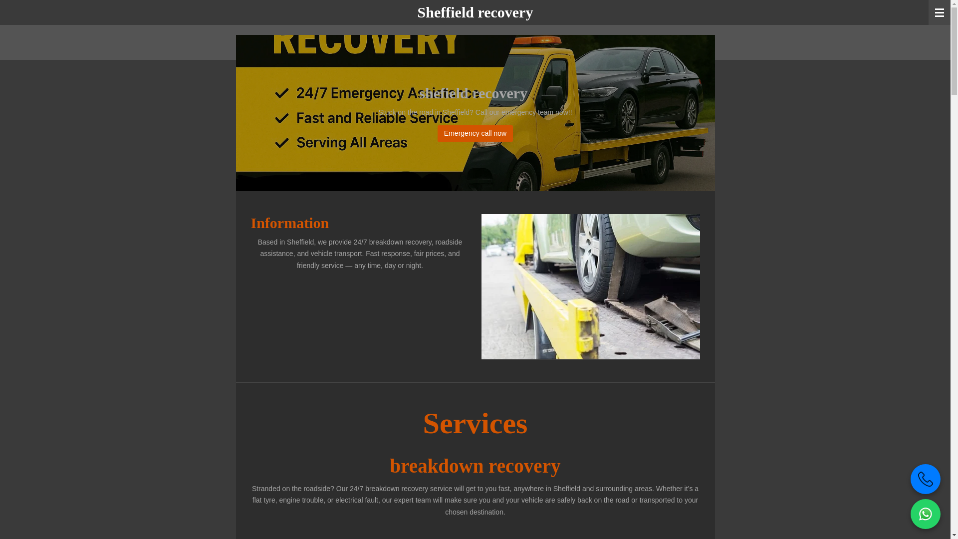 website screenshot of https://sheffieldrecovery.net/