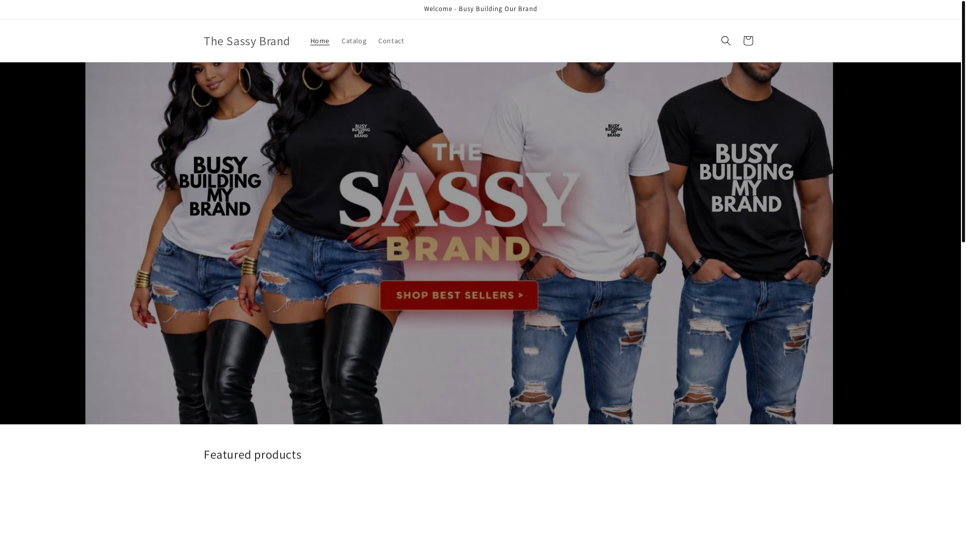 website screenshot of https://shopthesassybrand.com/
