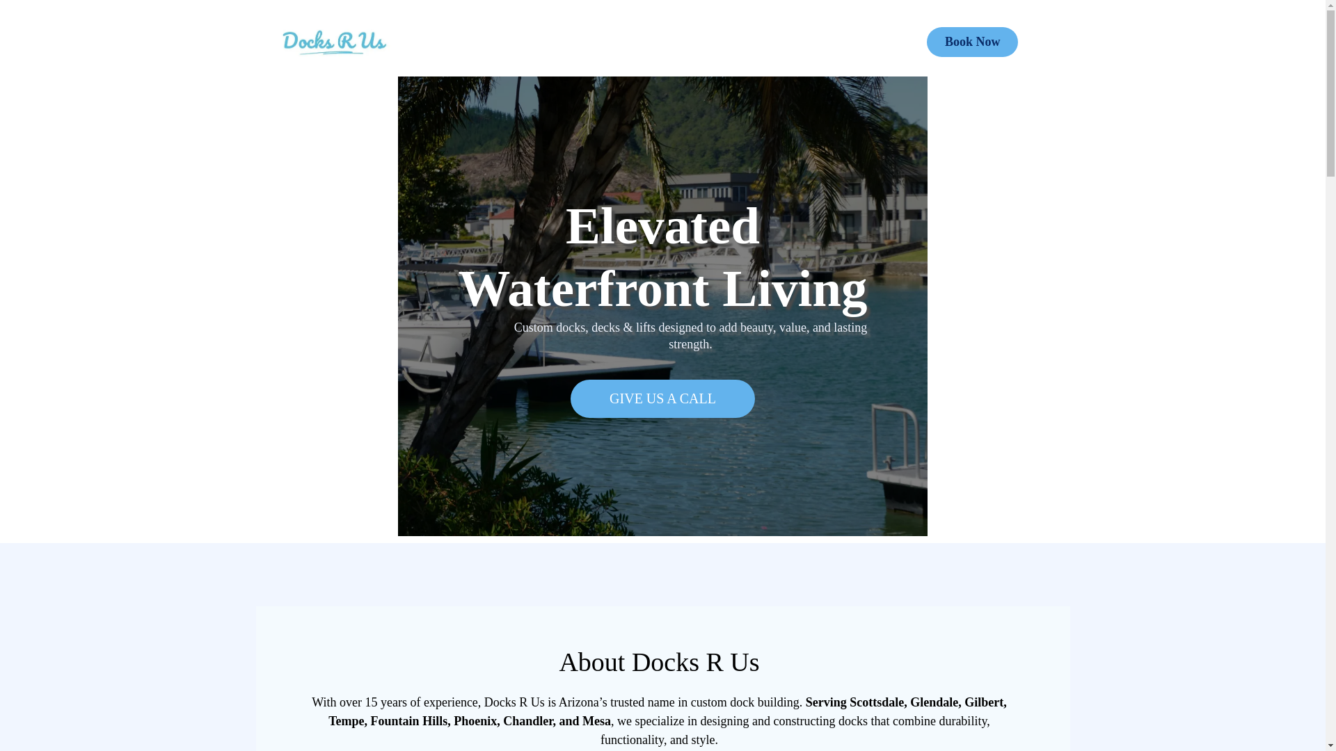 website screenshot of https://azcustomdocks.com/