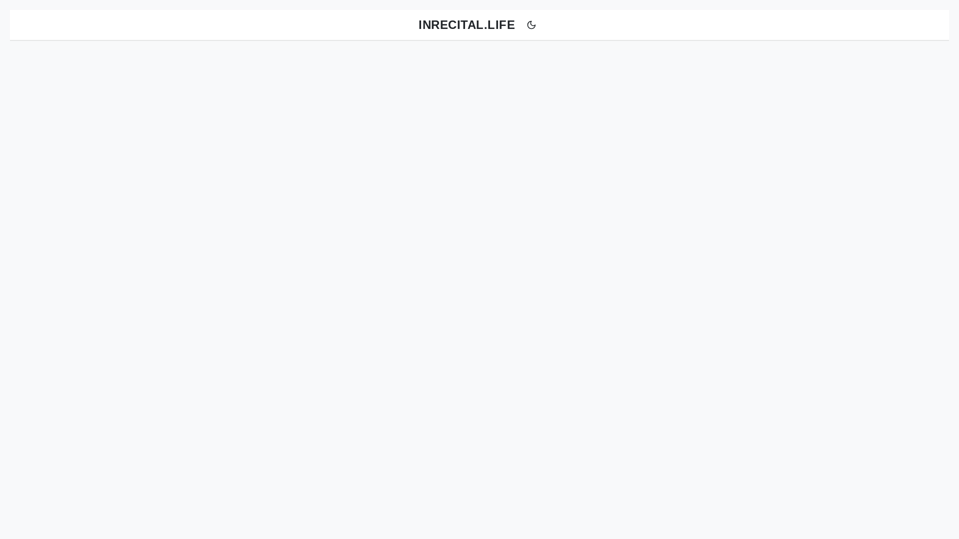 website screenshot of https://inrecital.life/