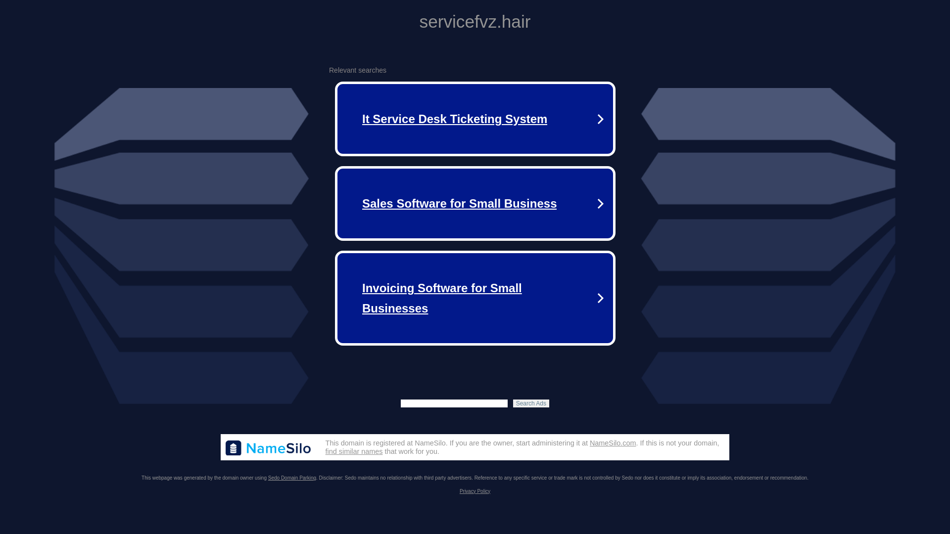 website screenshot of https://servicefvz.hair/