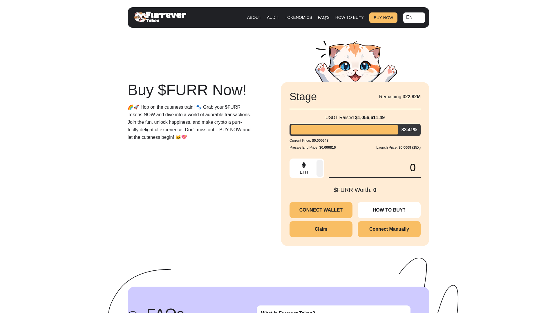 website screenshot of https://furrevertoken-buy.pages.dev