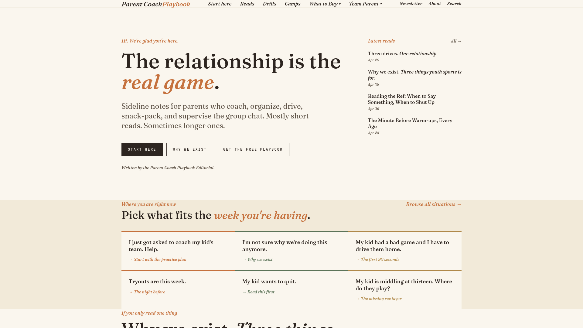 website screenshot of https://parent-coach-playbook.pages.dev/