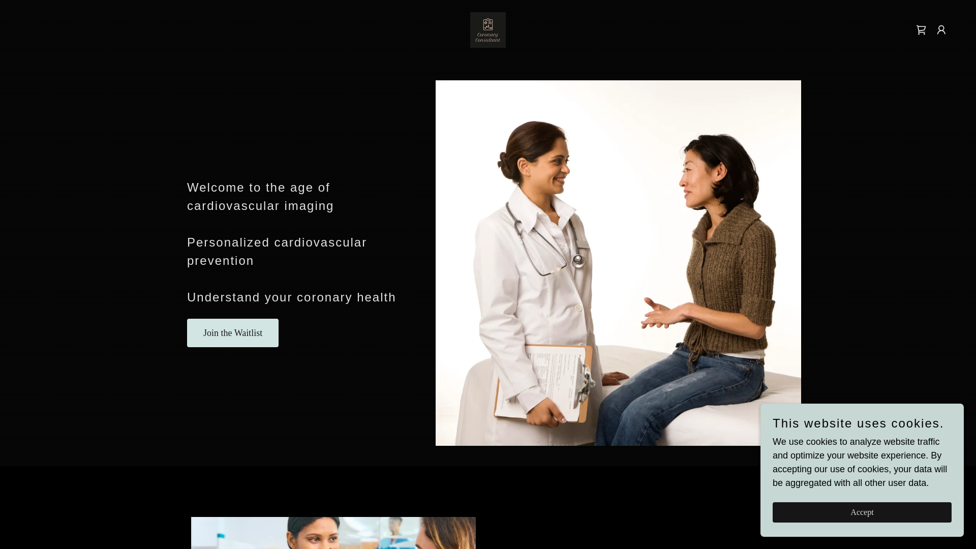website screenshot of https://coronaryconsultant.com/