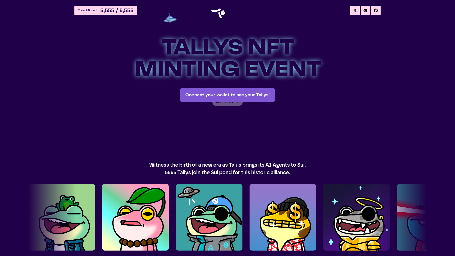 website screenshot of https://nft-7ey.pages.dev/