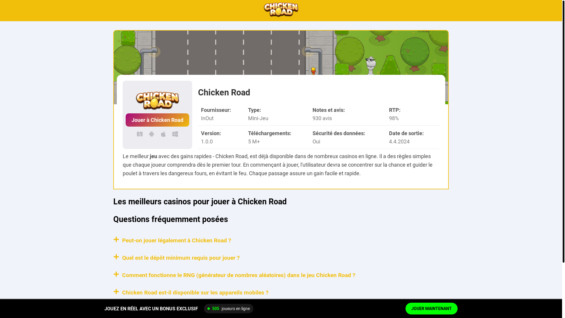 website screenshot of https://chickenroad-juego.pages.dev/