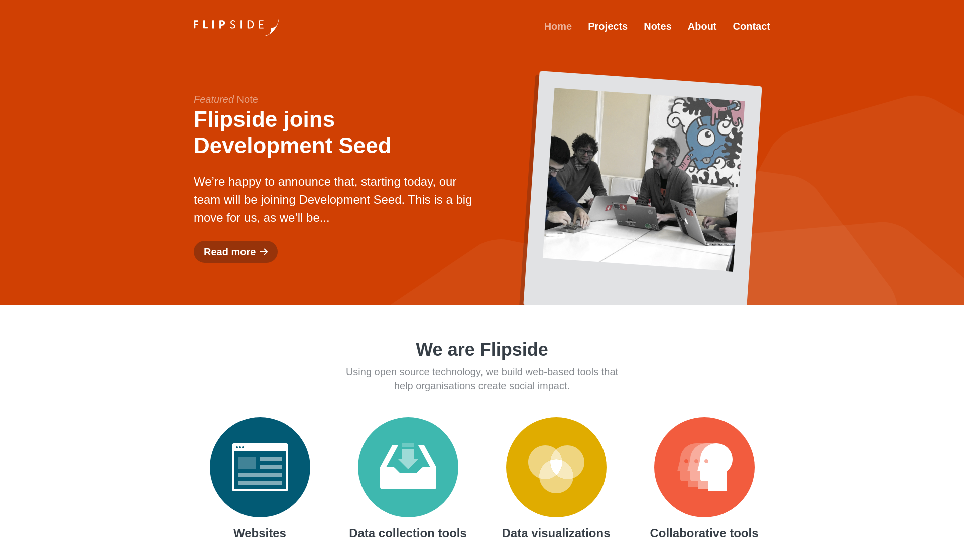 website screenshot of http://flipside.org/