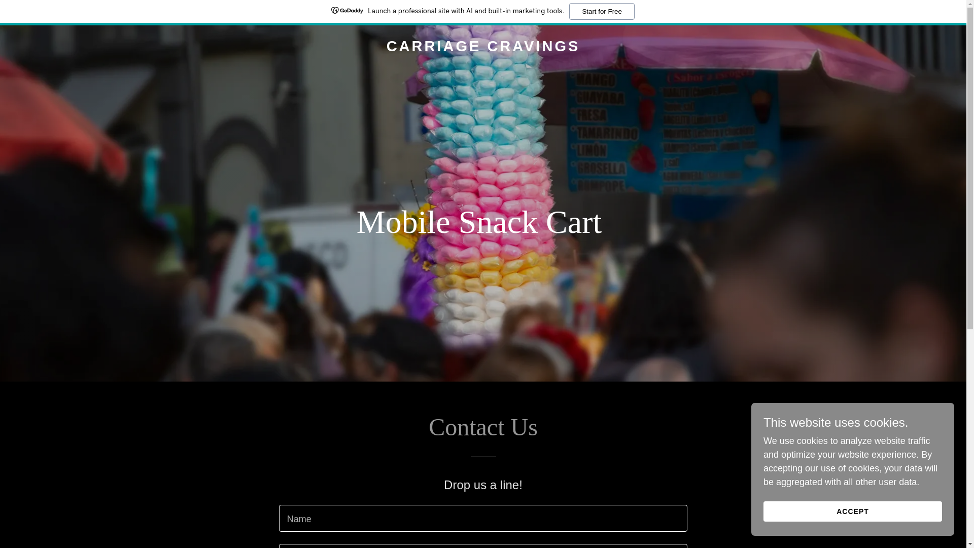 website screenshot of https://carriagecravings.com/