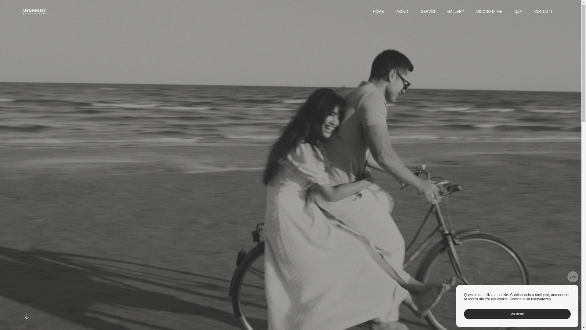 website screenshot of https://martinabarbieriphotography.com/