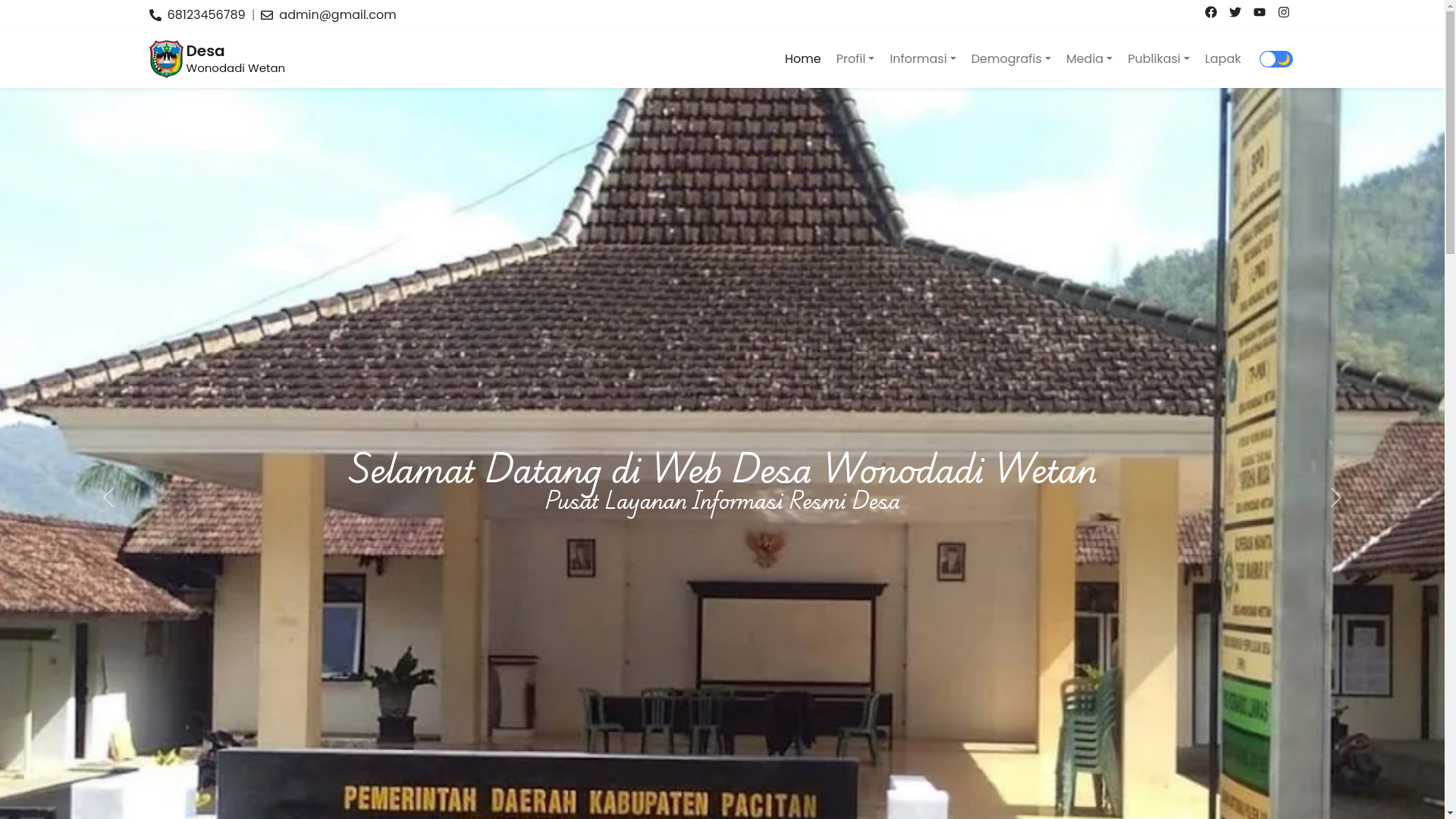 website screenshot of https://wonodadiwetan.com/