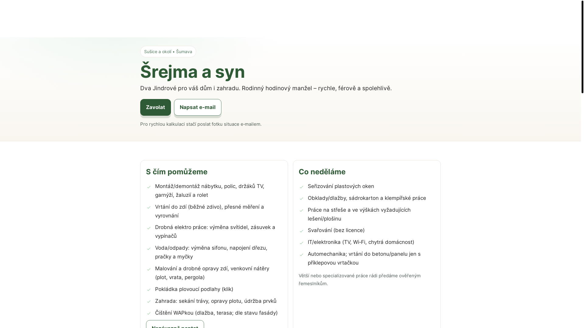 website screenshot of https://dvajindrove.cz/