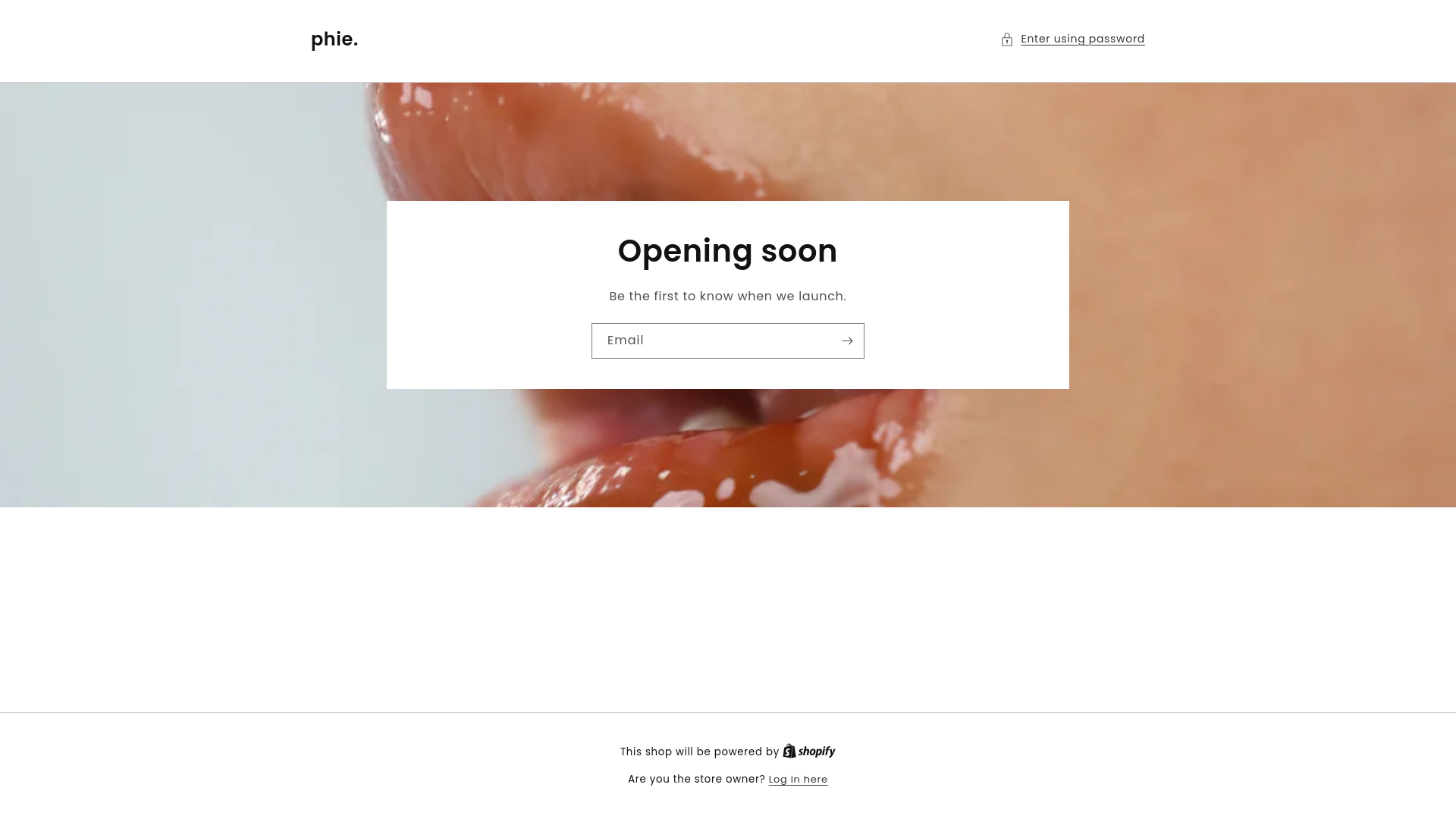 website screenshot of https://phiebeauty.com/