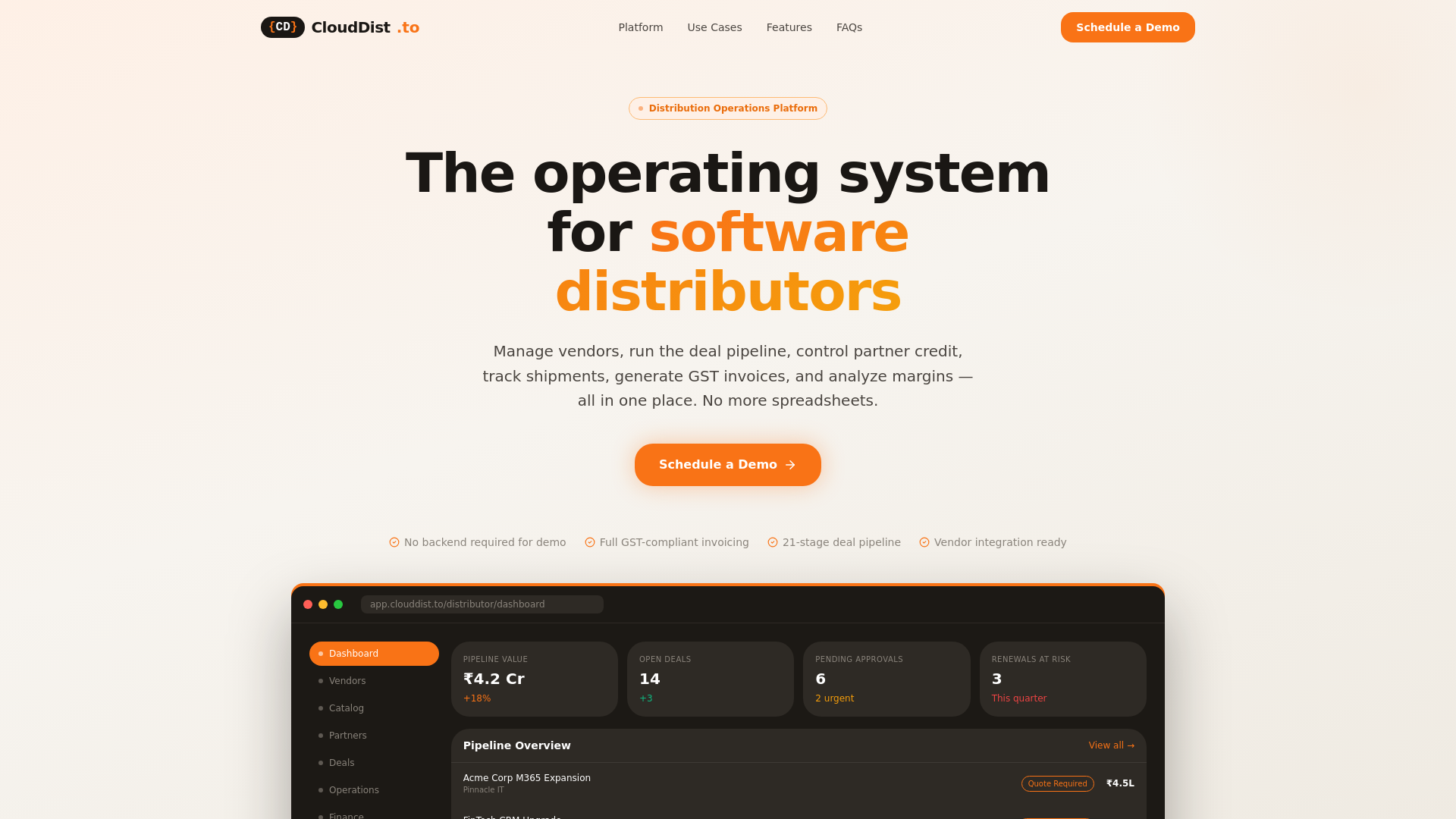 website screenshot of https://clouddist.to